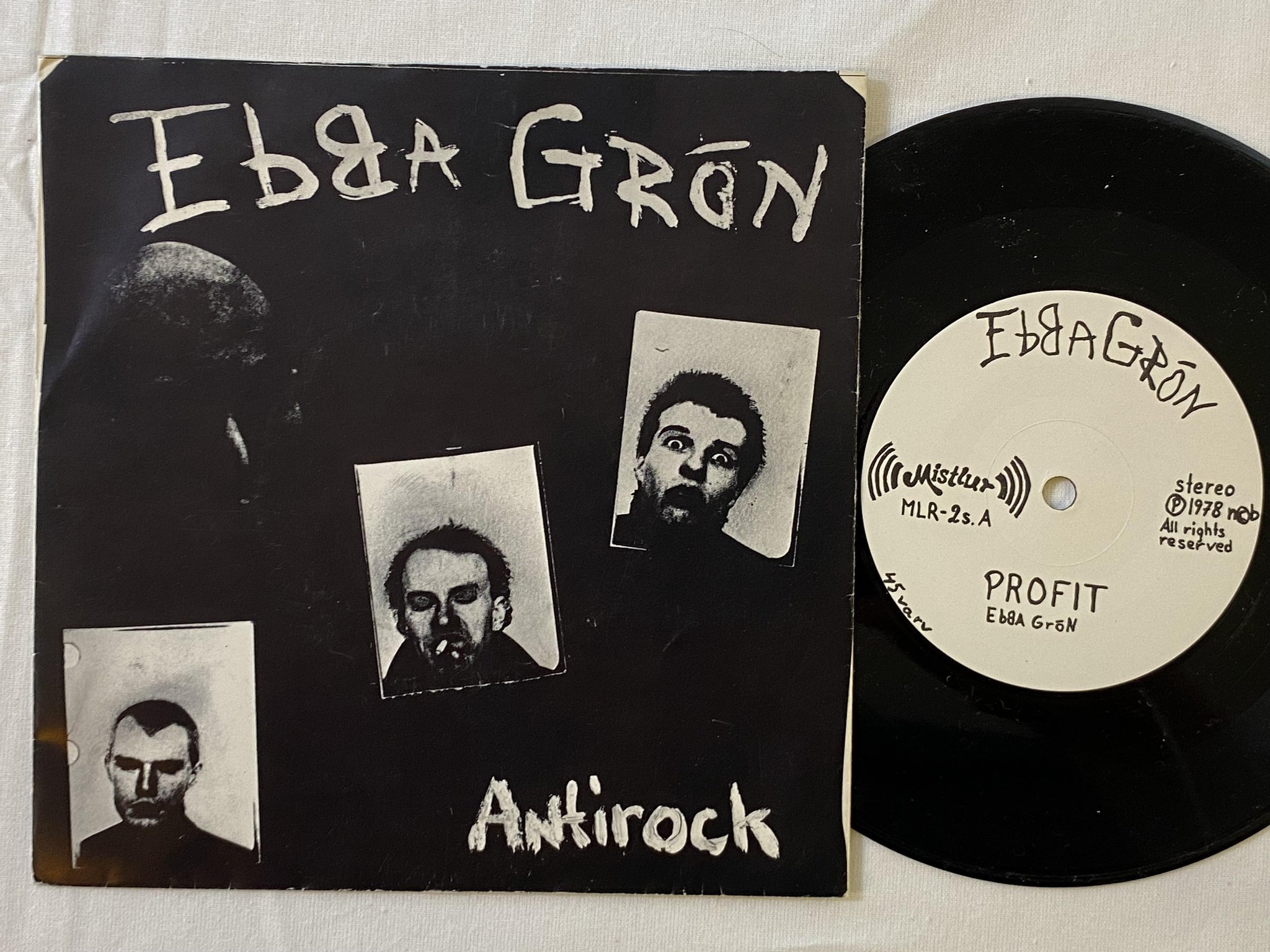 Omslagsbild för skivan EBBA GRÖN antirock 7"single -78 Swe MISTLUR MLR-2s