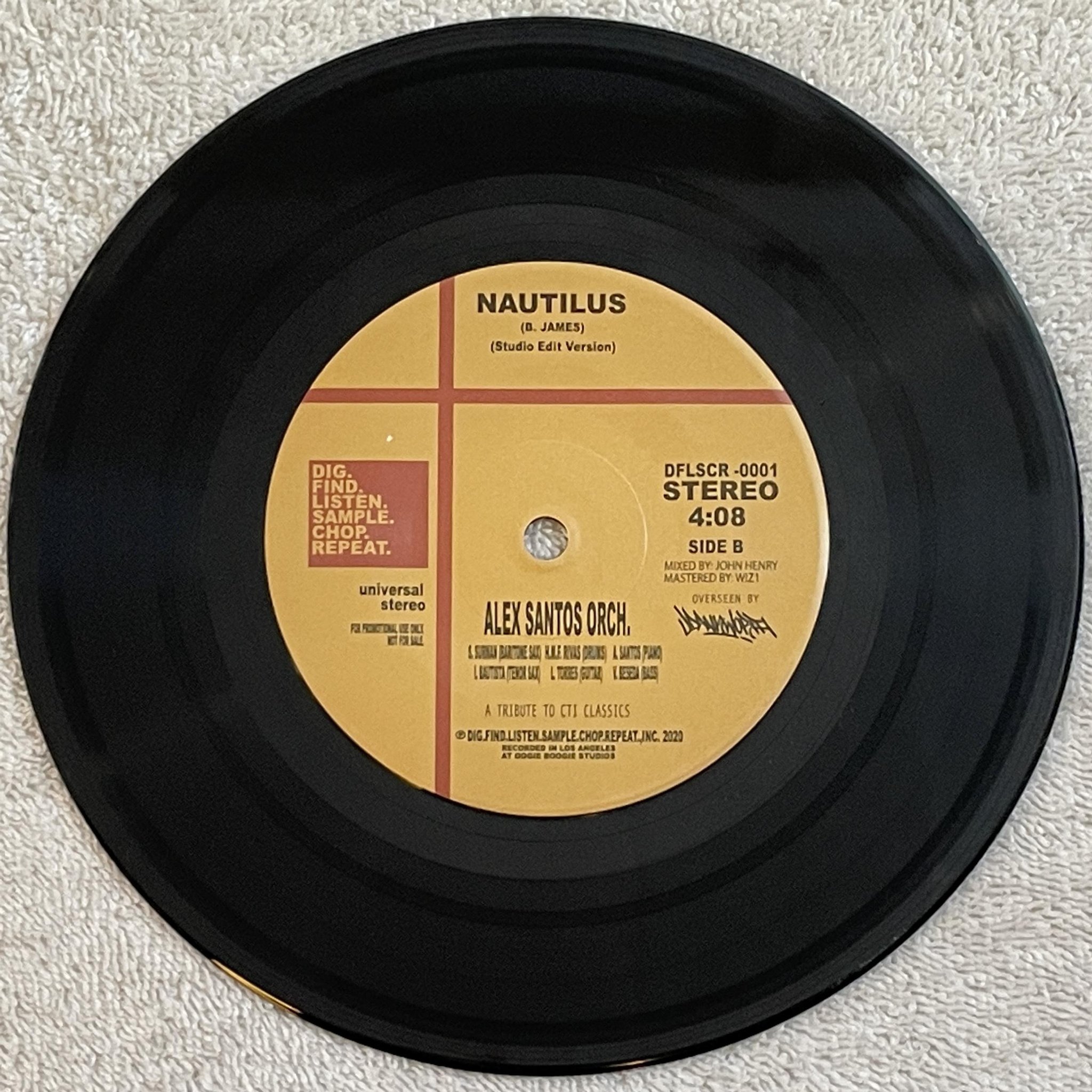 Omslagsbild för skivan ALEX SANTOS red clay 7"single 2020 US DFLSCR-0001 jazz funk