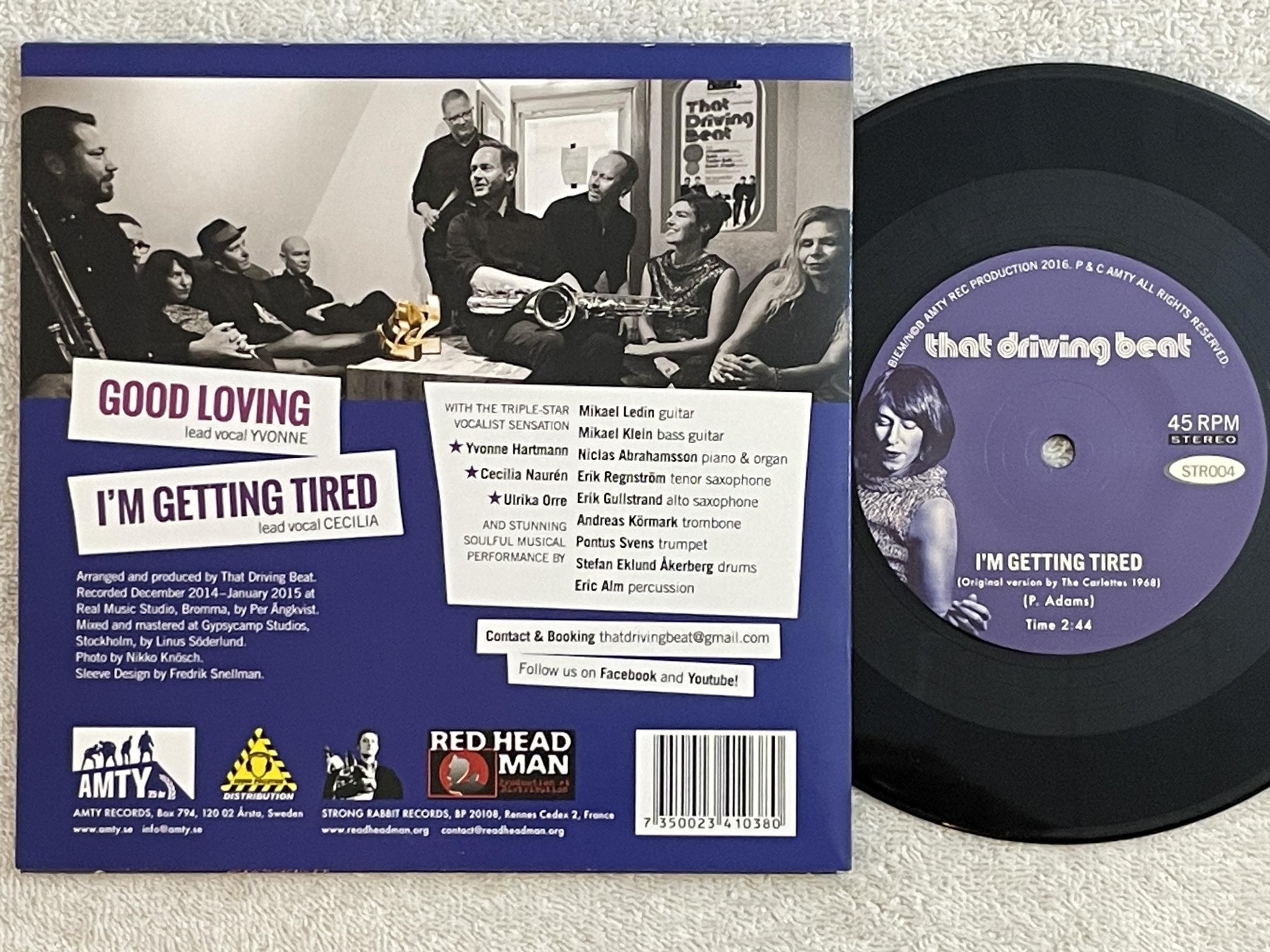 Omslagsbild för skivan THAT DRIVING BEAT good loving 7" Swe 2015 SWEDISH SOUL!!