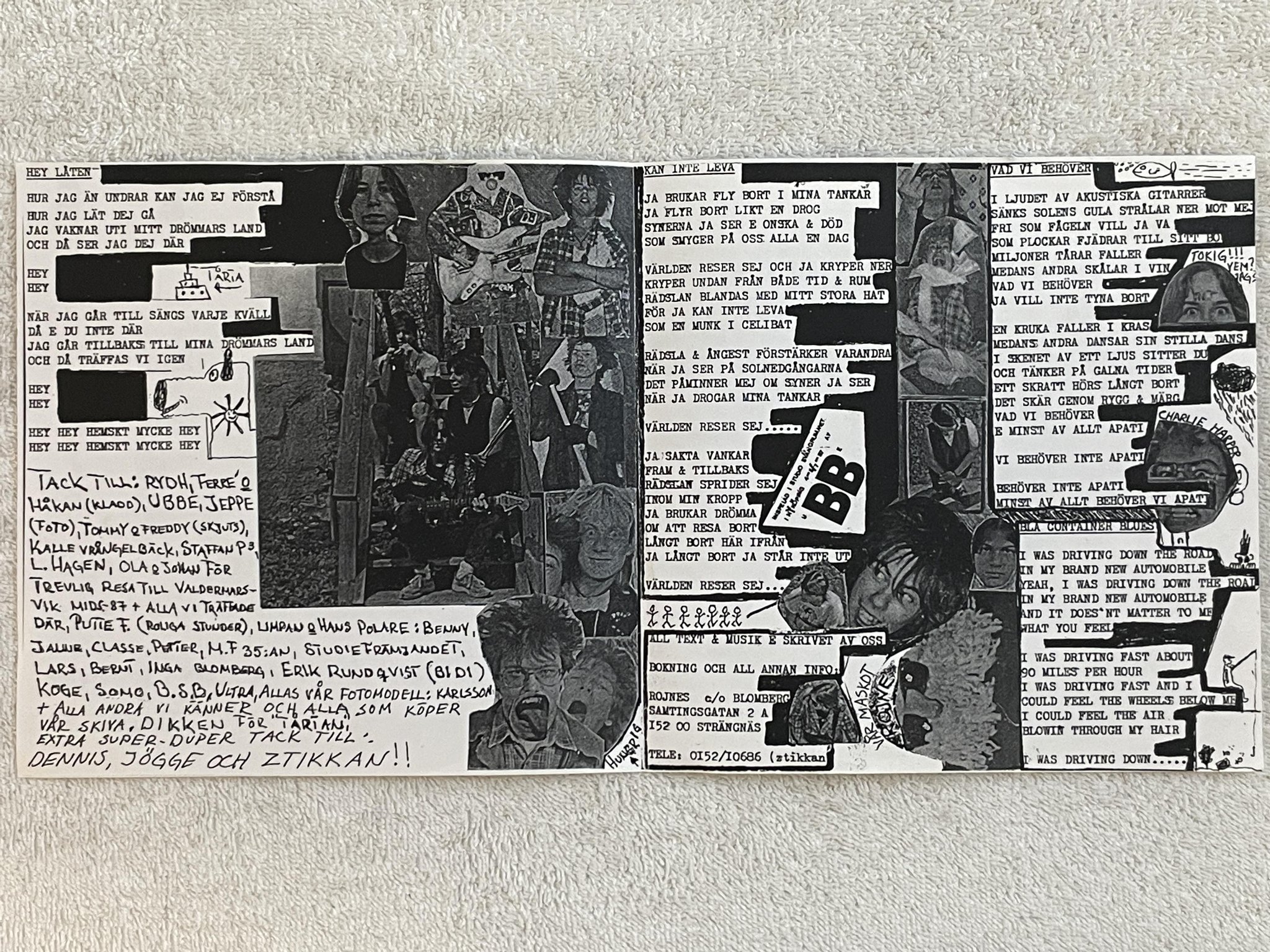 Omslagsbild för skivan ROJNES Kækar Bananer Eller....?? 7"single -91 Swe private pressed punk rock