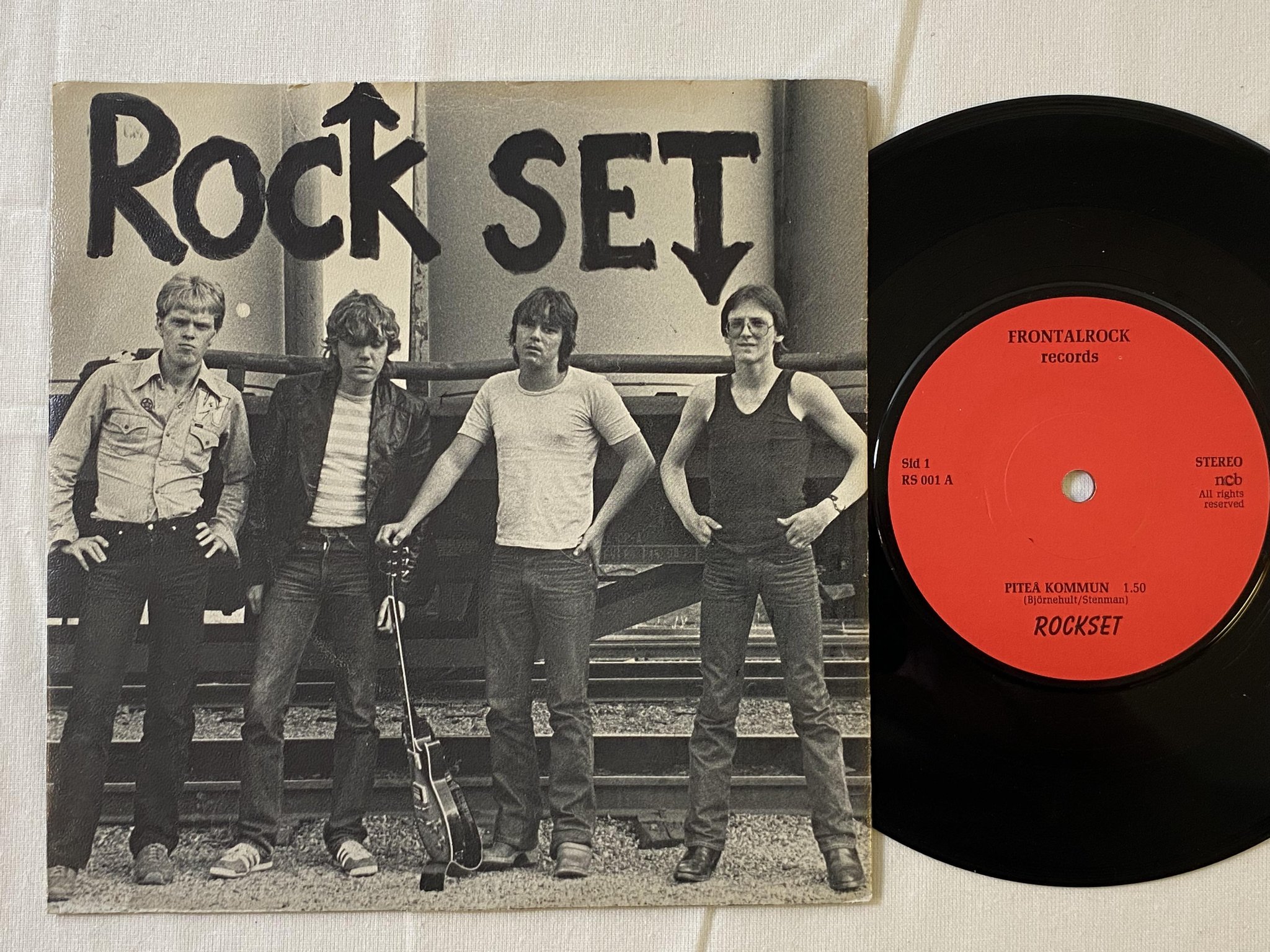 Omslagsbild för skivan ROCK SET Piteå kommun 7"single -79 FRONTALROCK RS 001 ** mega rare punk **