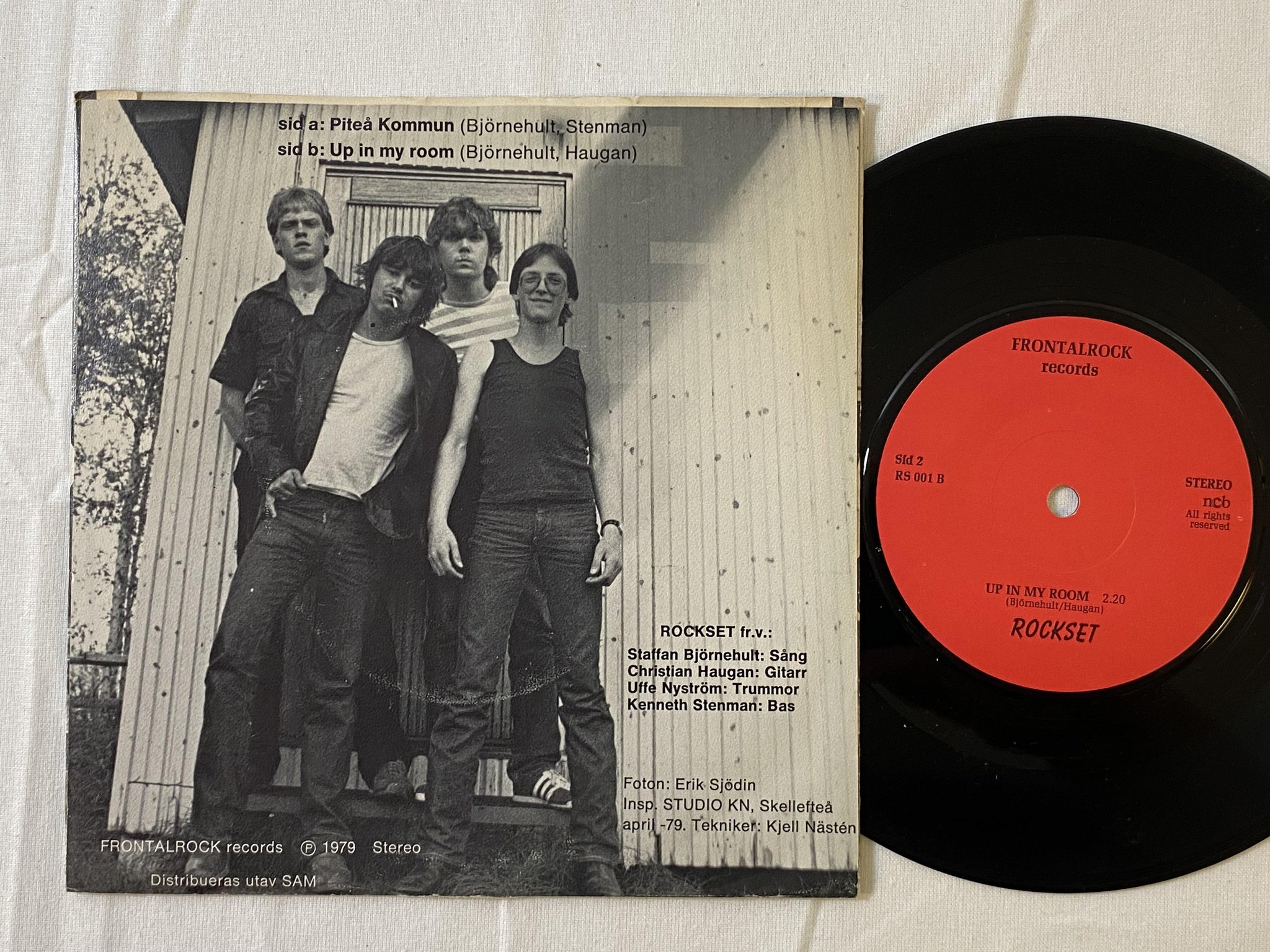 Omslagsbild för skivan ROCK SET Piteå kommun 7"single -79 FRONTALROCK RS 001 ** mega rare punk **