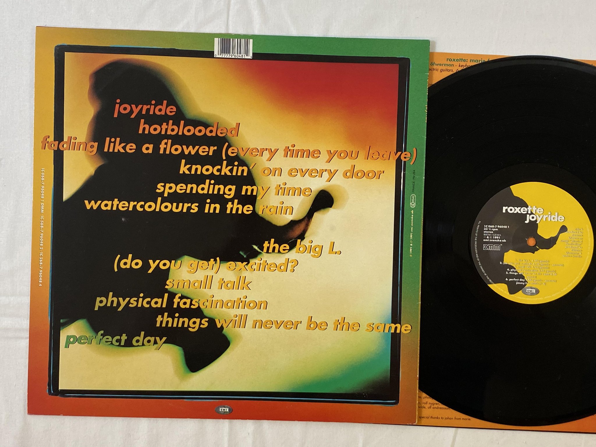 Omslagsbild för skivan ROXETTE joyride LP -91 DMM EMI 1C 068-7960481