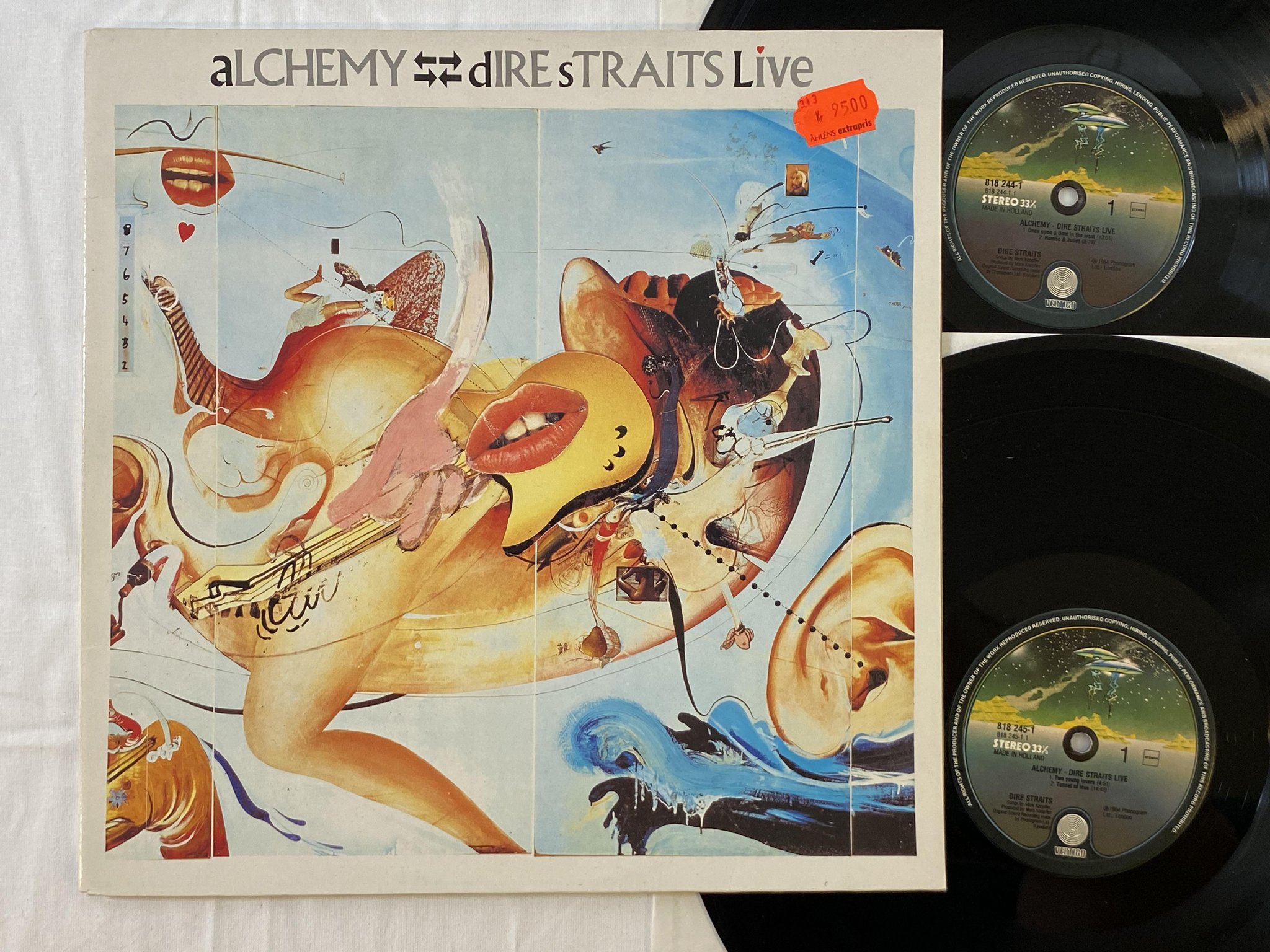 Omslagsbild för skivan DIRE STRAITS alchemy 2xLP -84 Hol VERTIGO 818 245-1