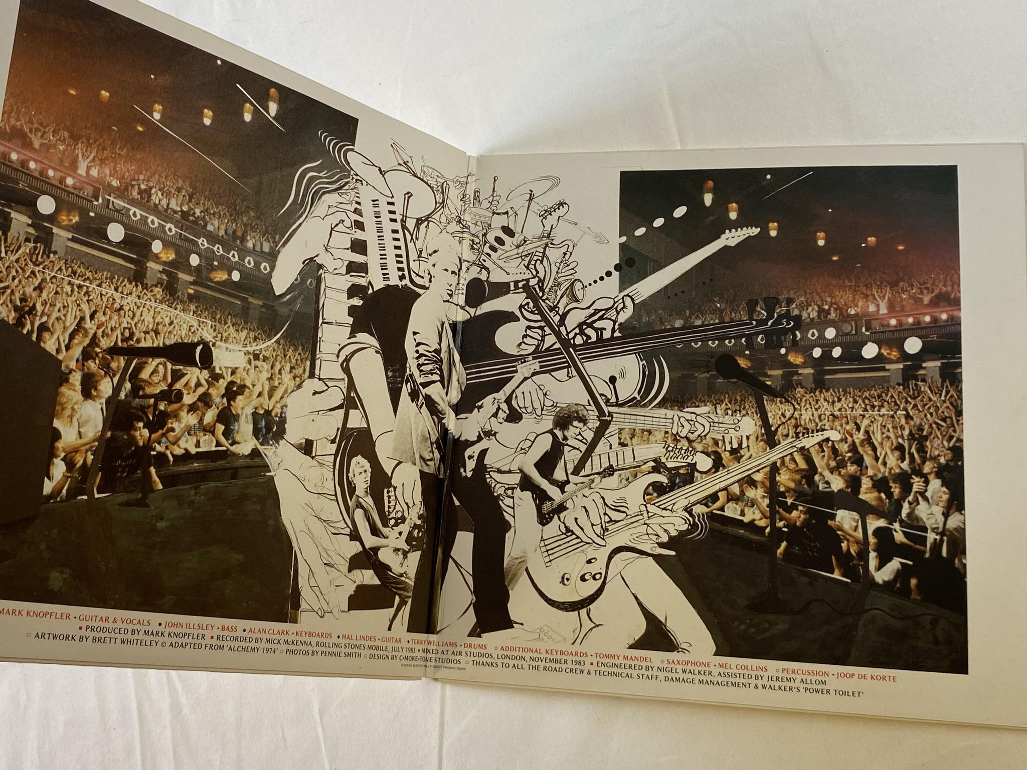 Omslagsbild för skivan DIRE STRAITS alchemy 2xLP -84 Hol VERTIGO 818 245-1