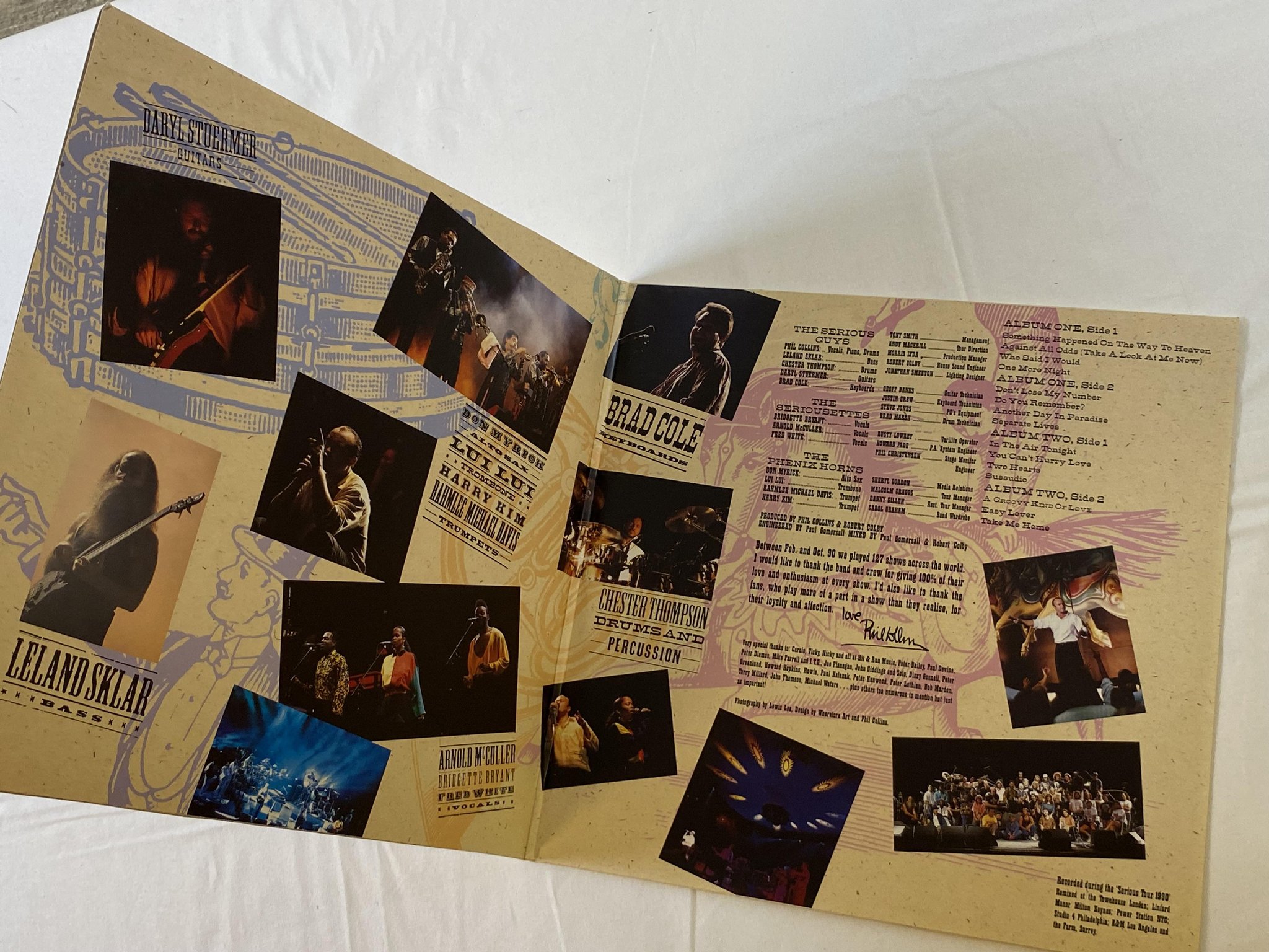 Omslagsbild för skivan PHIL COLLINS serious hits ... live!  2xLP -90 Ger WEA 9031-72550-1