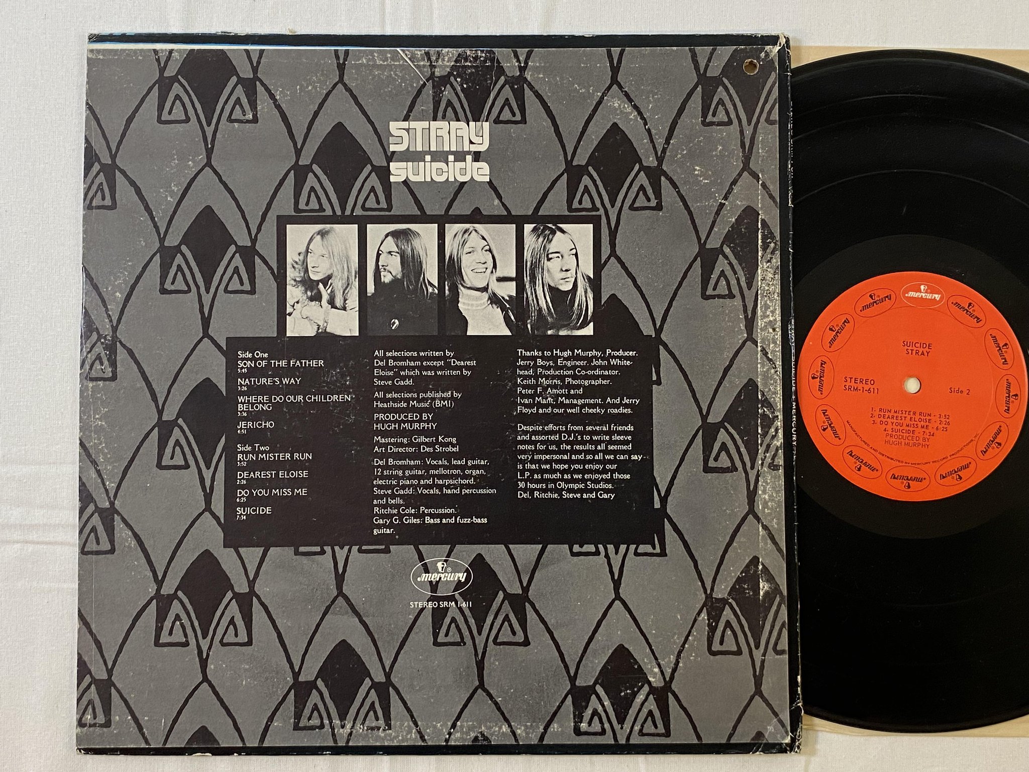 Omslagsbild för skivan STRAY suicide LP -71 US MERCURY SRM-1-611