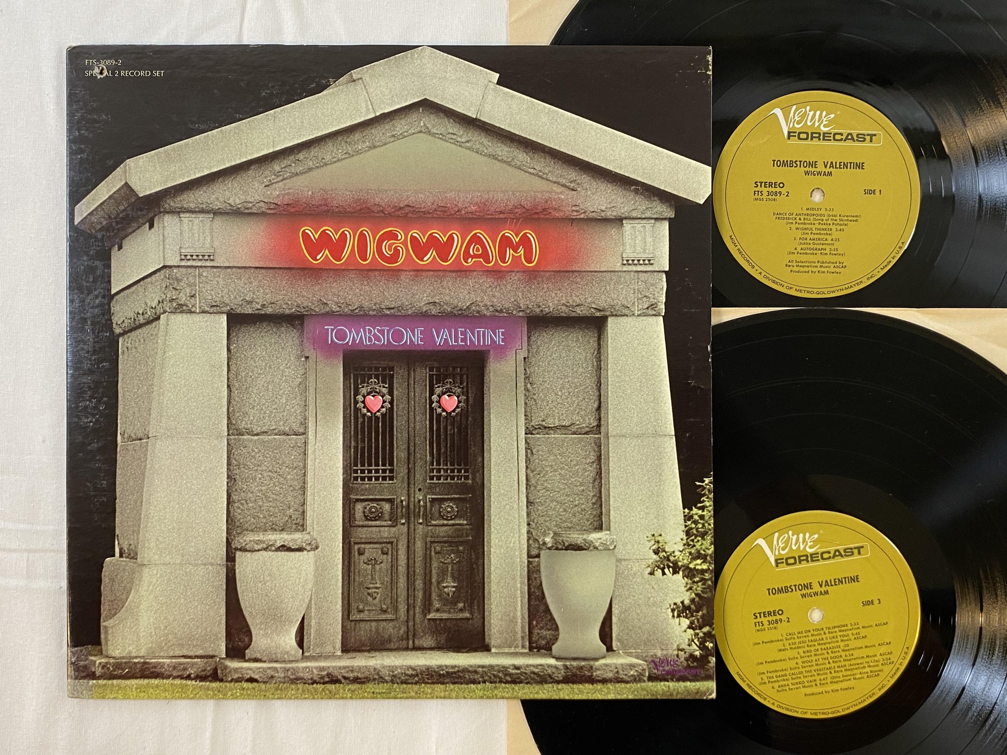 Omslagsbild för skivan WIGWAM tombstone valentine 2xLP -71 US VERVE FORECAST FTS 3089-2