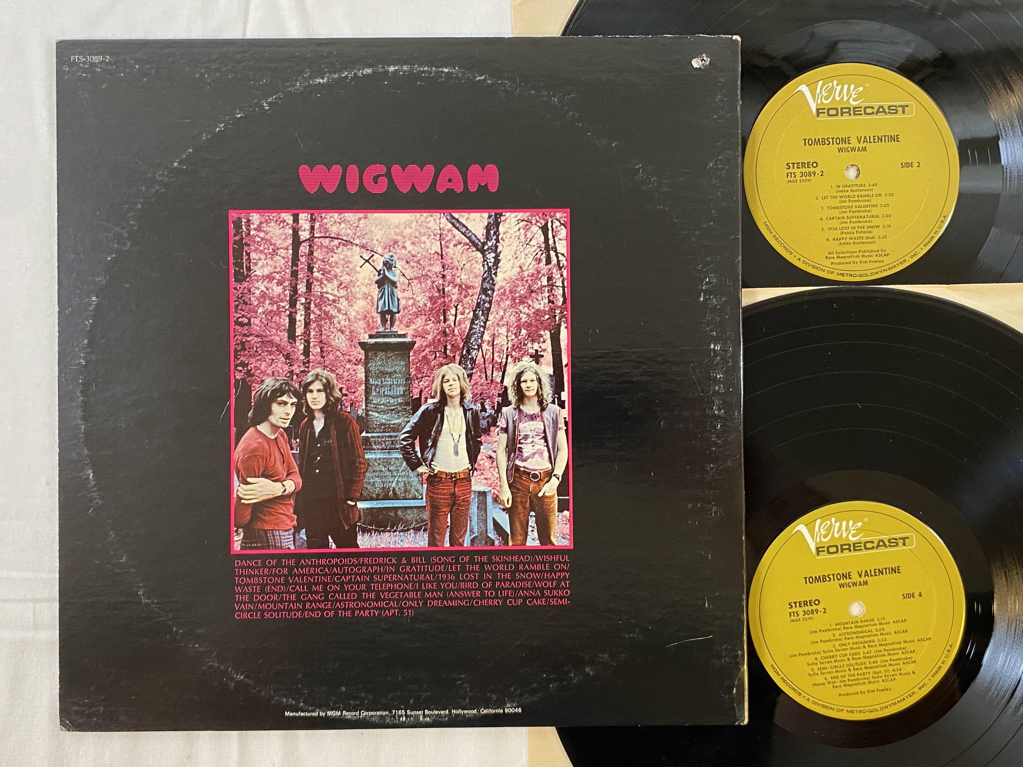 Omslagsbild för skivan WIGWAM tombstone valentine 2xLP -71 US VERVE FORECAST FTS 3089-2