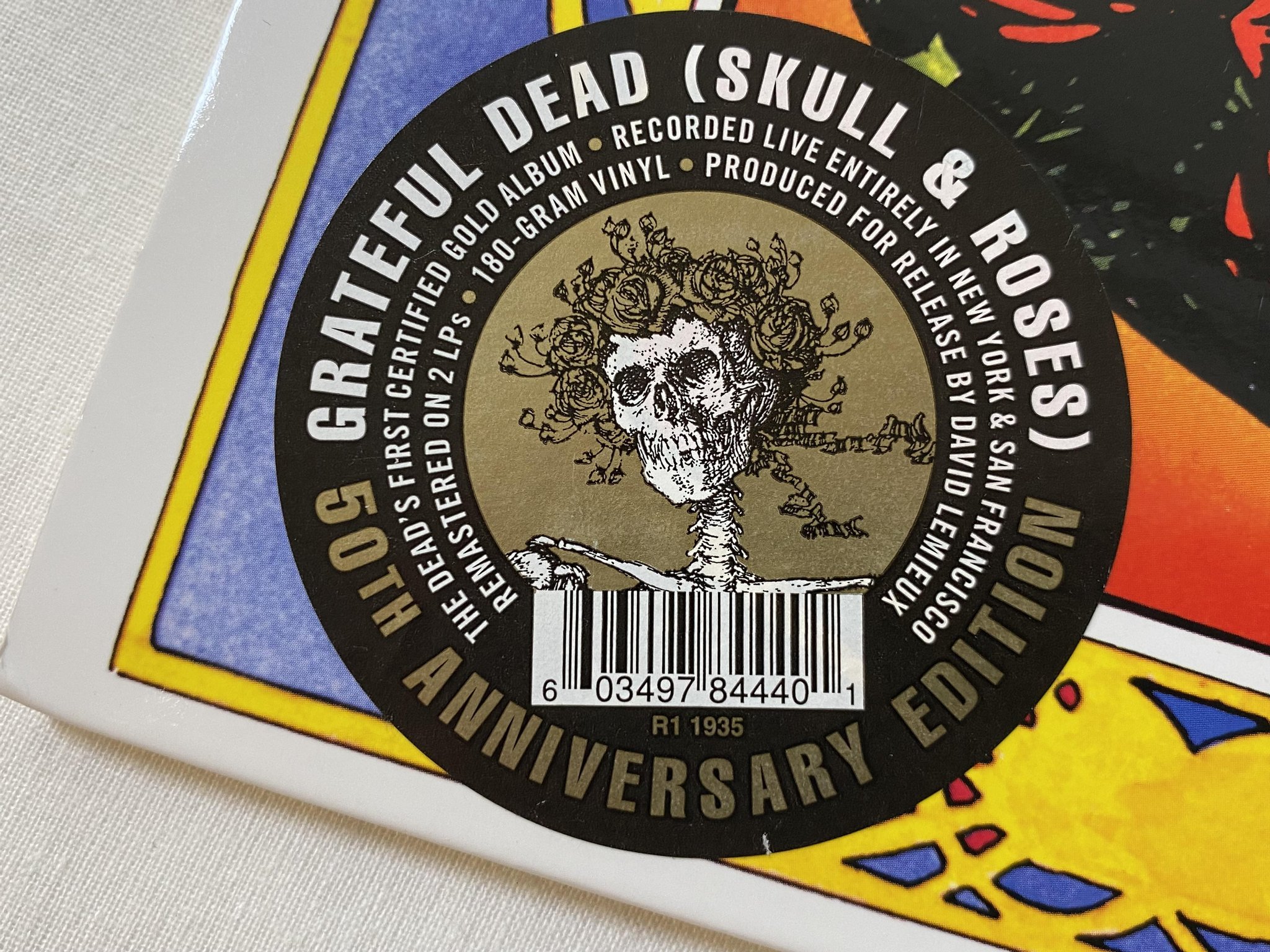 Omslagsbild för skivan GRATEFUL DEAD s/t 2xLP re 2021 WARNER BROS R1 1935