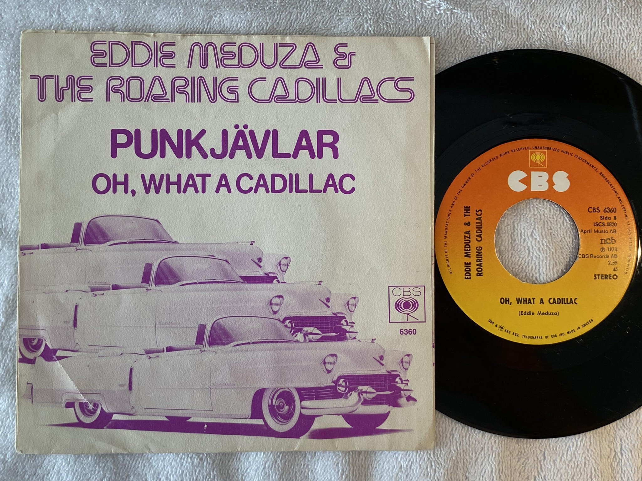Omslagsbild för skivan EDDIE MEDUZA punkjävlar 7"single -78 CBS 6360