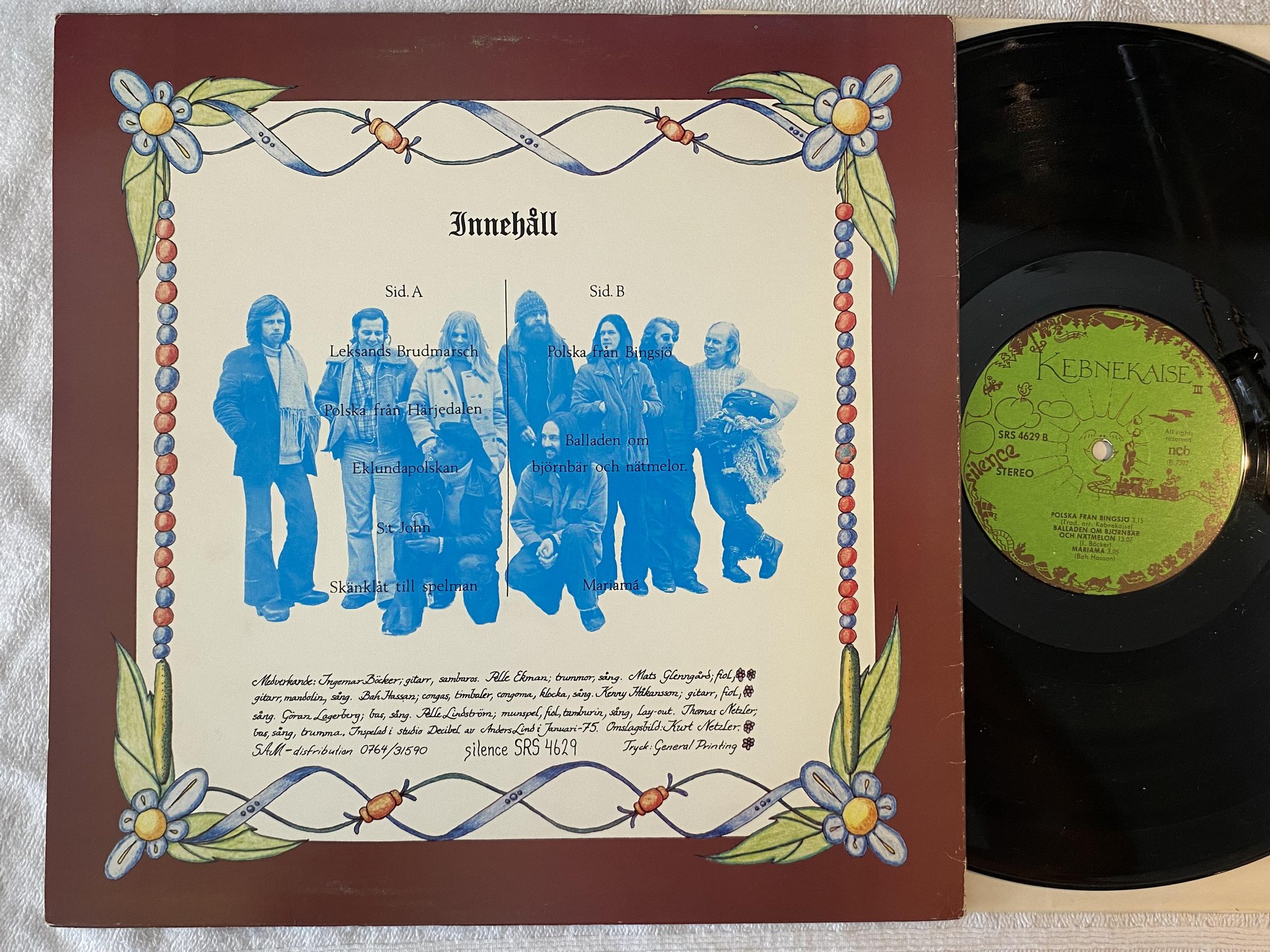 Omslagsbild för skivan KEBNEKAISE III LP -75 Swe SILENCE SRS 4629