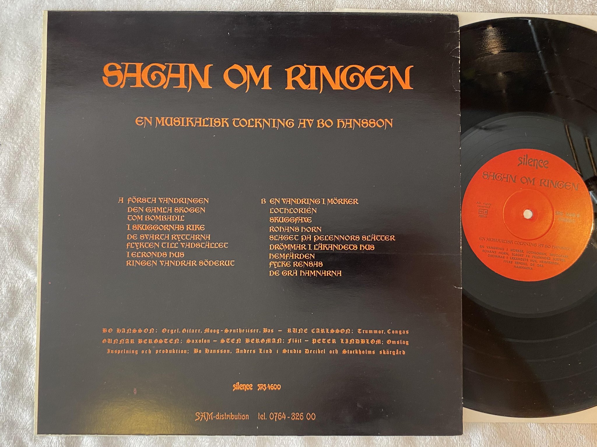 Omslagsbild för skivan BO HANSSON sagan om ringen LP re Swe SILENCE SRS 4600