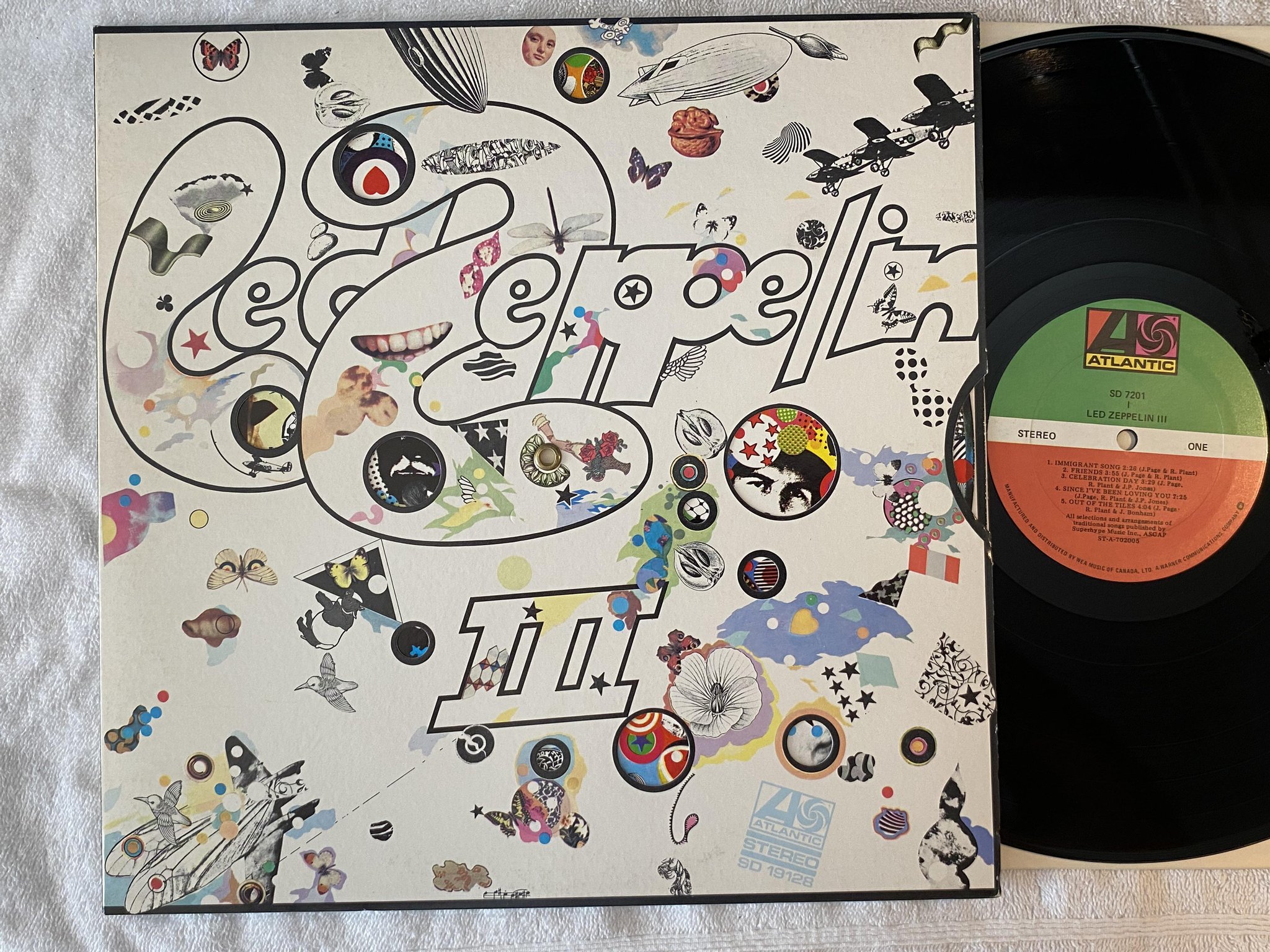 Omslagsbild för skivan LED ZEPPELIN III LP re Canada ATLANTIC SD 7201
