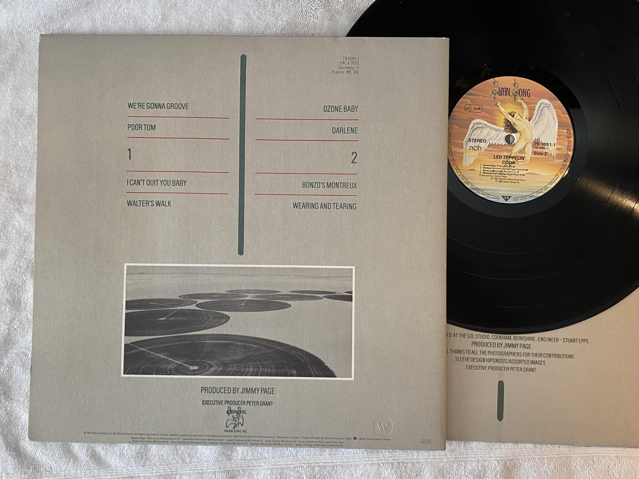 Omslagsbild för skivan LED ZEPPELIN coda LP re NCB swan song 790051-1