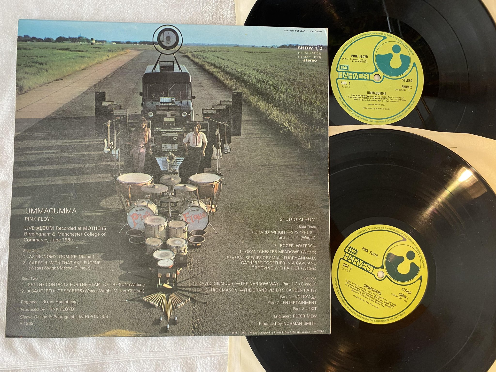 Omslagsbild för skivan PINK FLOYD ummagumma 2xLP UK HARVEST SHDW 2