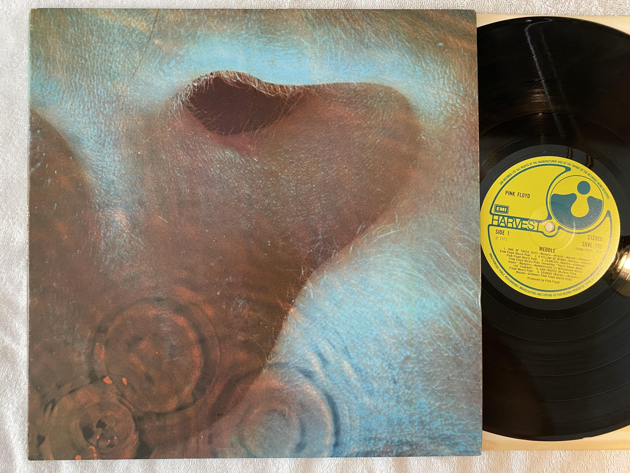 Omslagsbild för skivan PINK FLOYD meddle LP UK HARVEST SHVL 795