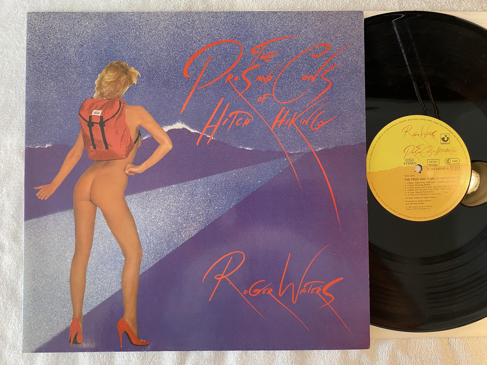 Omslagsbild för skivan ROGER WALLIS the pros and cons of hitch hiking LP -84 EEC HARVEST 064 2401051