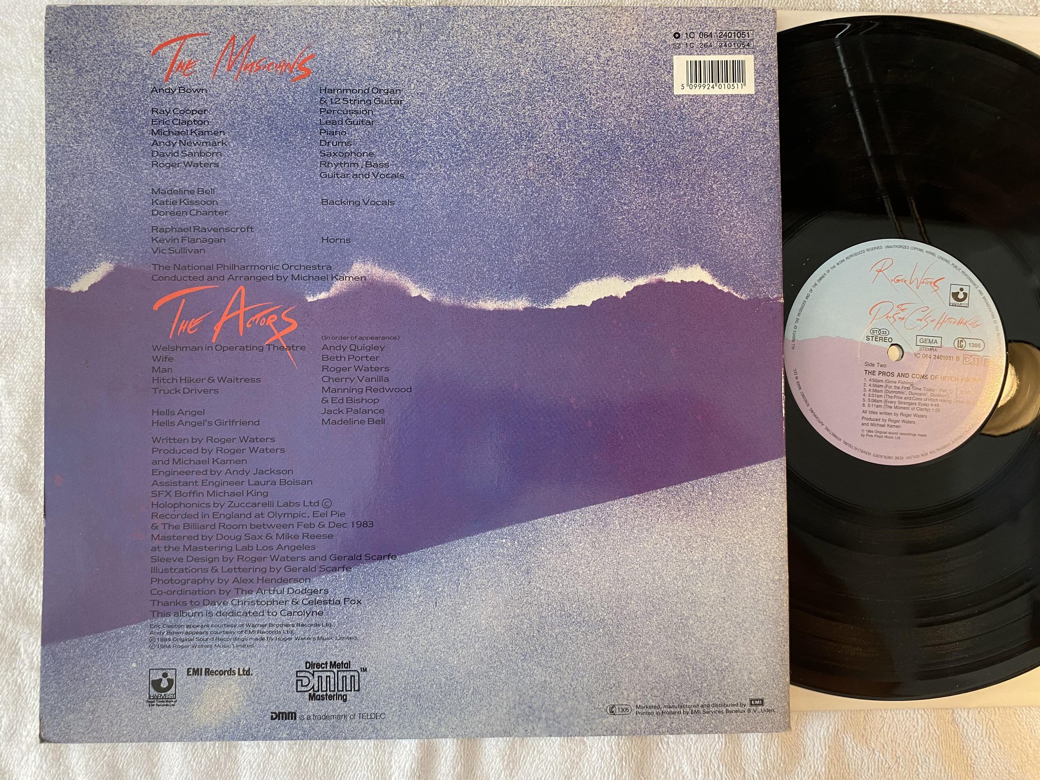 Omslagsbild för skivan ROGER WALLIS the pros and cons of hitch hiking LP -84 EEC HARVEST 064 2401051