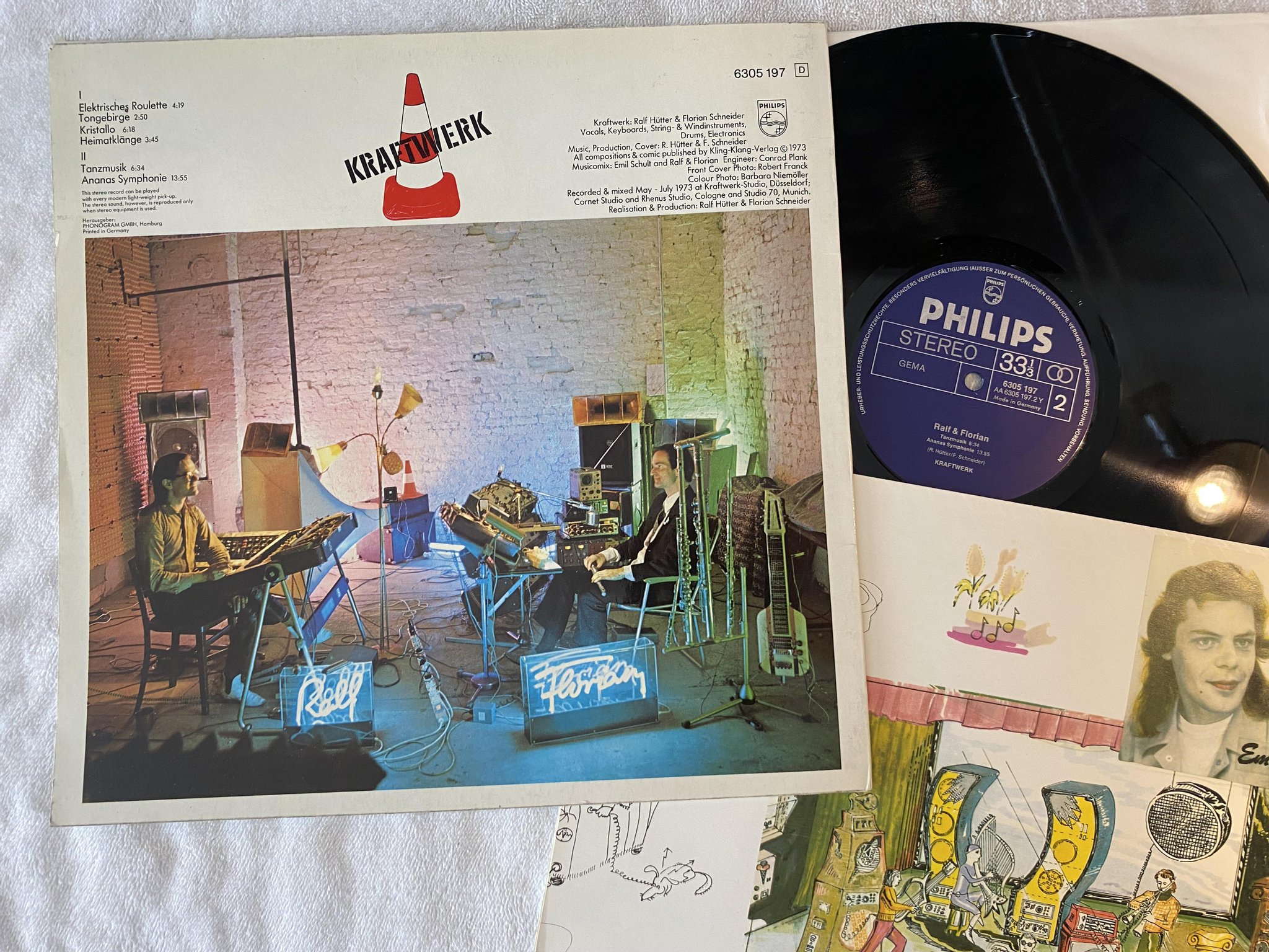Omslagsbild för skivan KRAFTWERK Ralf & Florian LP -73 Ger PHILIPS 6305 197 ** RARE **