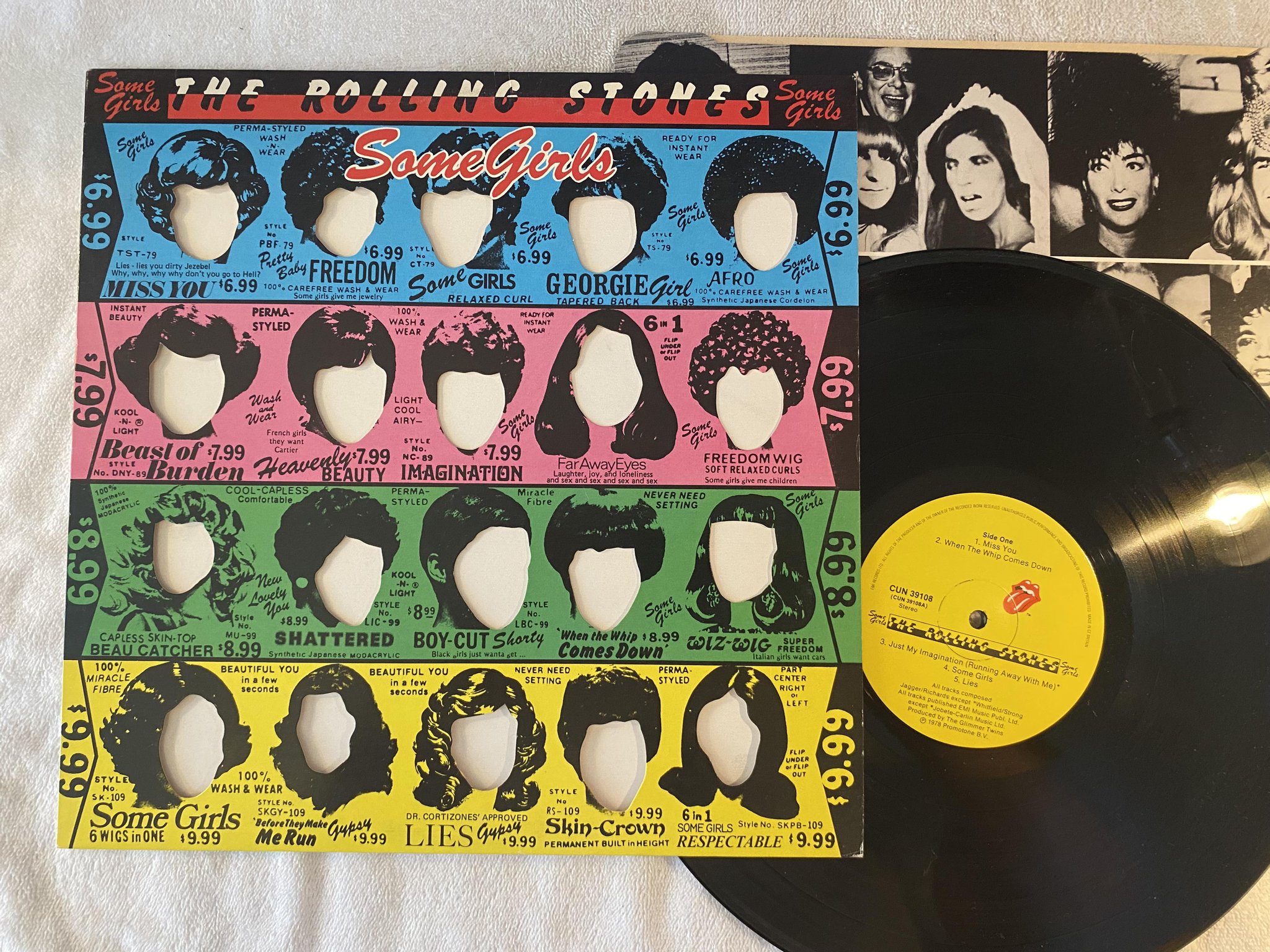 Omslagsbild för skivan THE ROLLING STONES some girls LP -78 UK ROLLING STONES CUN 39108