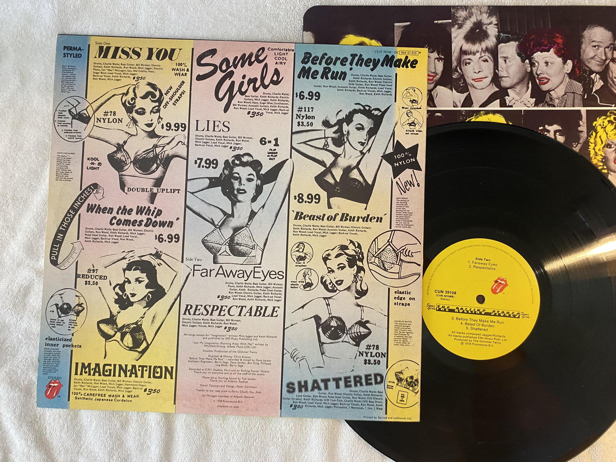 Omslagsbild för skivan THE ROLLING STONES some girls LP -78 UK ROLLING STONES CUN 39108