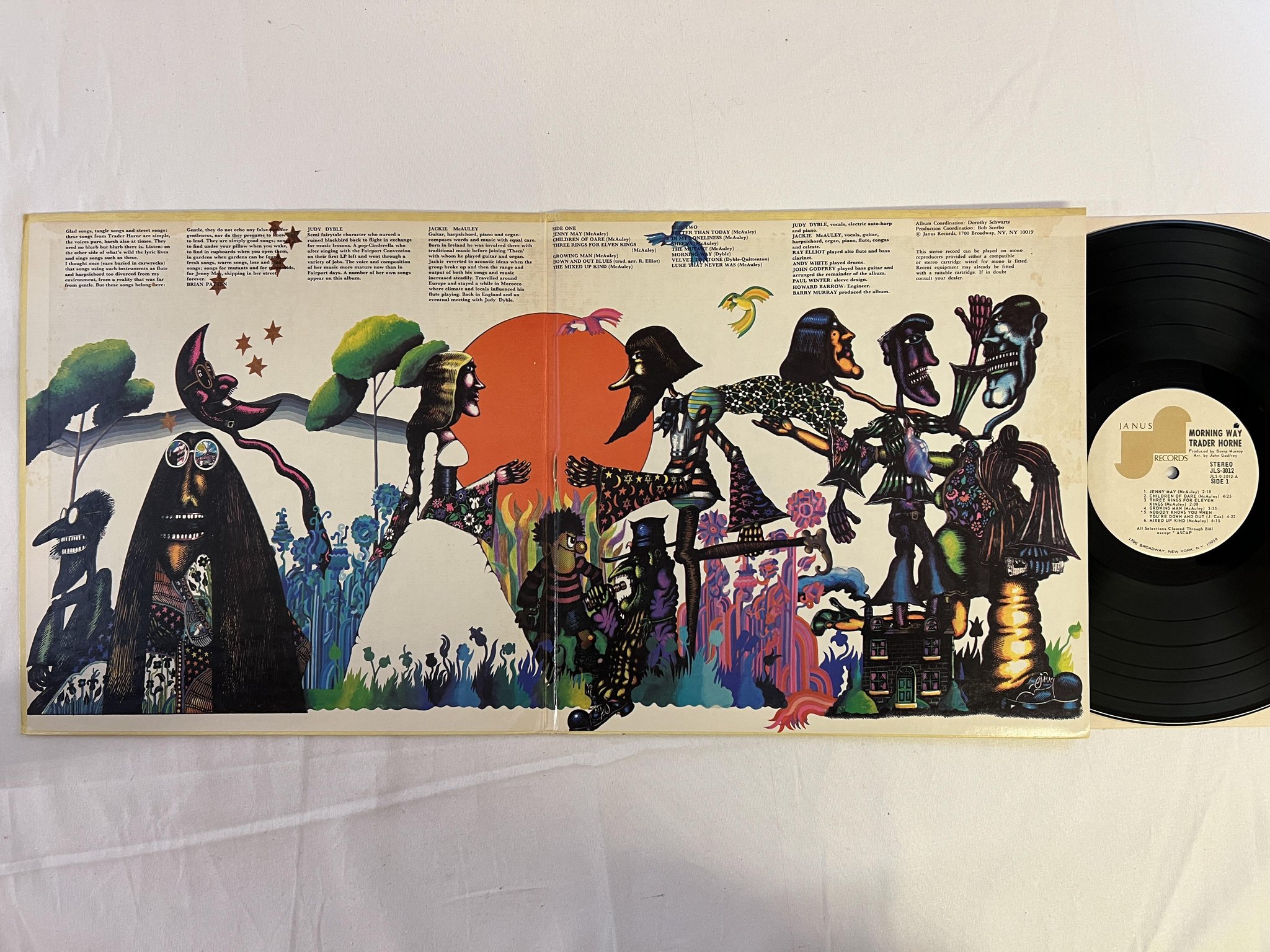 Omslagsbild för skivan TRADER HORNE Morning Way LP -70 US JANUS JLS-3012 