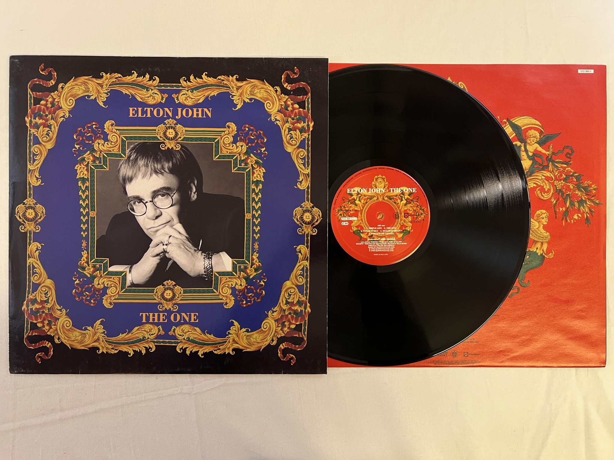 Omslagsbild för skivan ELTON JOHN The One LP -92 eu PHONOGRAM 512 360-1
