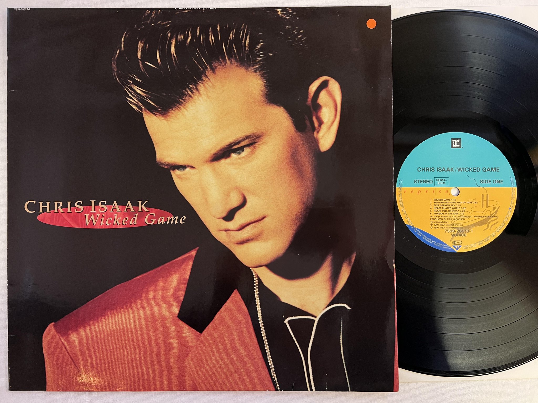 Omslagsbild för skivan CHRIS ISAAK wicked game LP -91 EU REPRISE  7599-26513-1