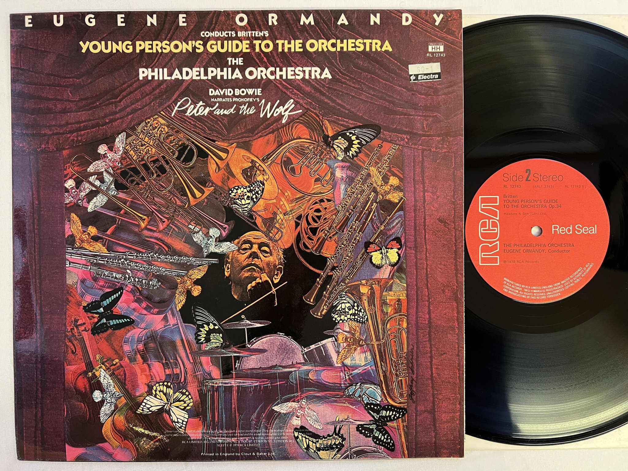 Omslagsbild för skivan DAVID BOWIE (Narrator)  Peter & the wolf LP -78 UK RCA RL 12743