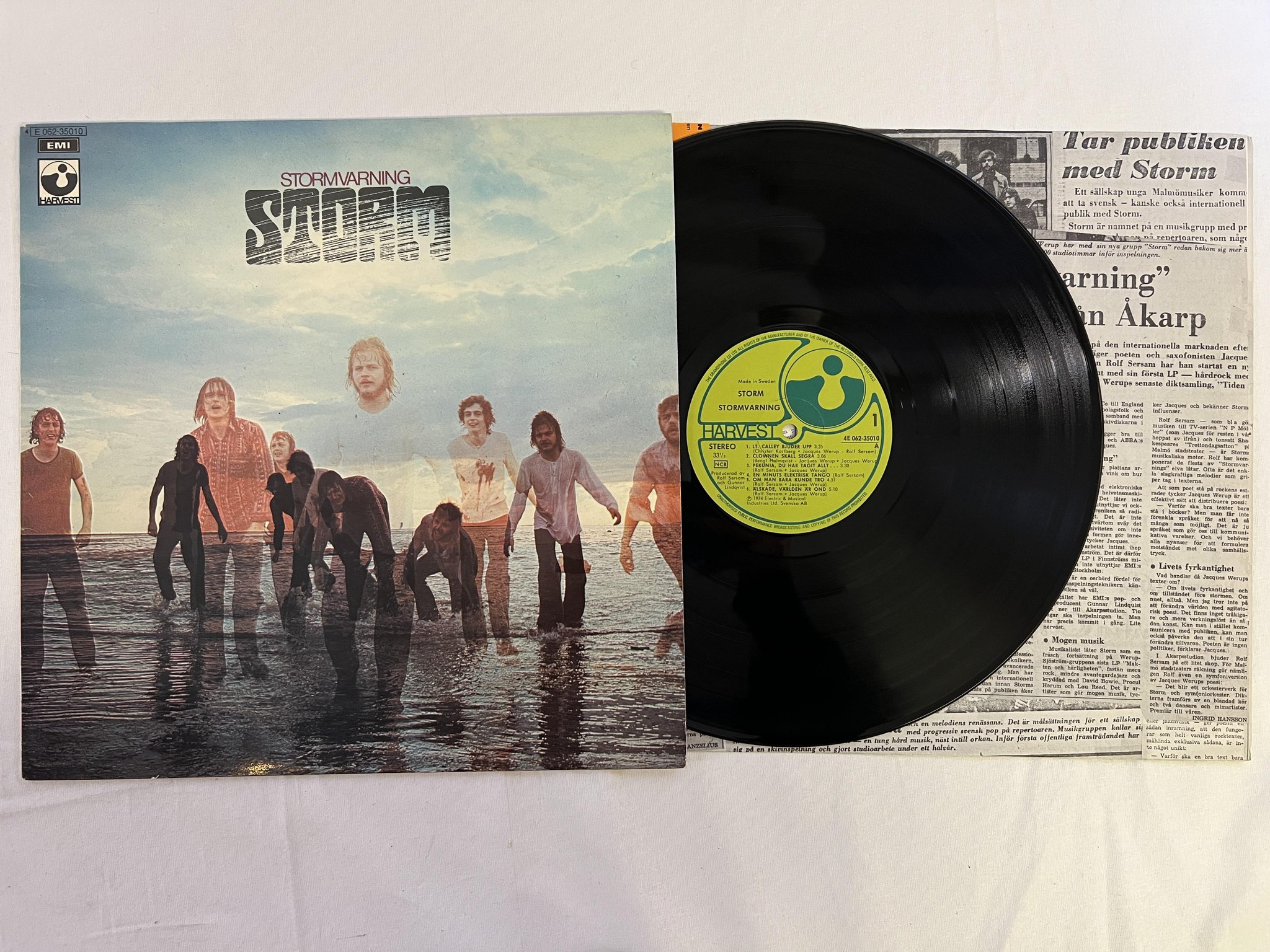 Omslagsbild för skivan STORM stormvarning LP -74 Swe HARVEST 4E 062-35010