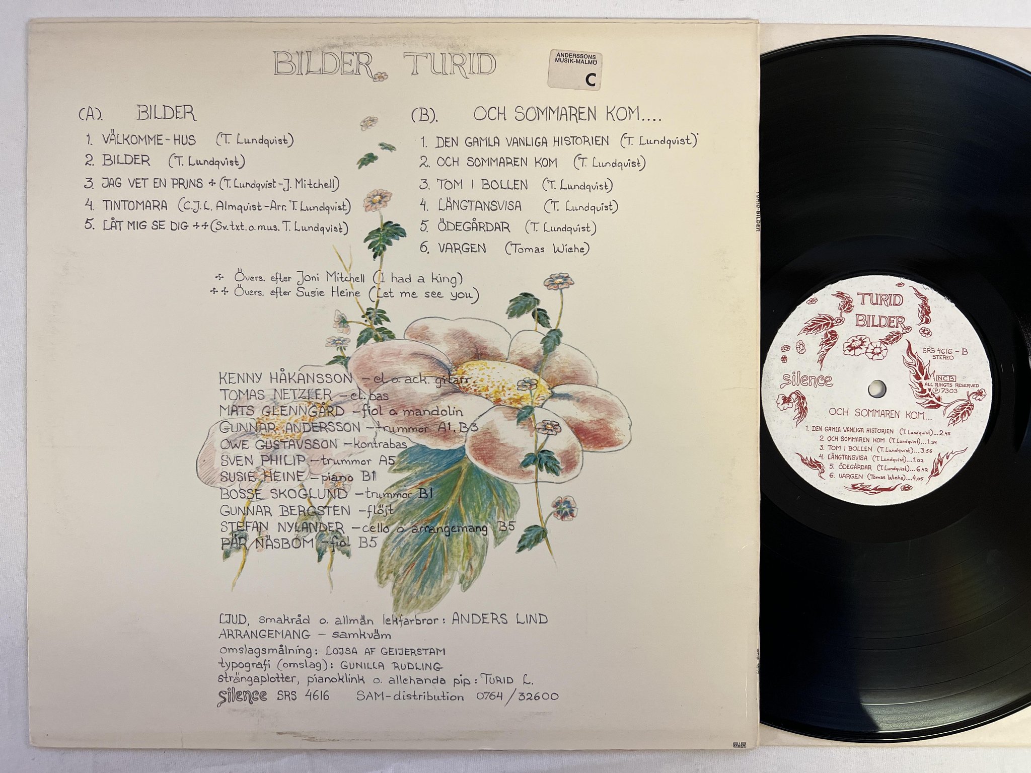 Omslagsbild för skivan TURID bilder LP -73 Swe SILENCE SRS 4616