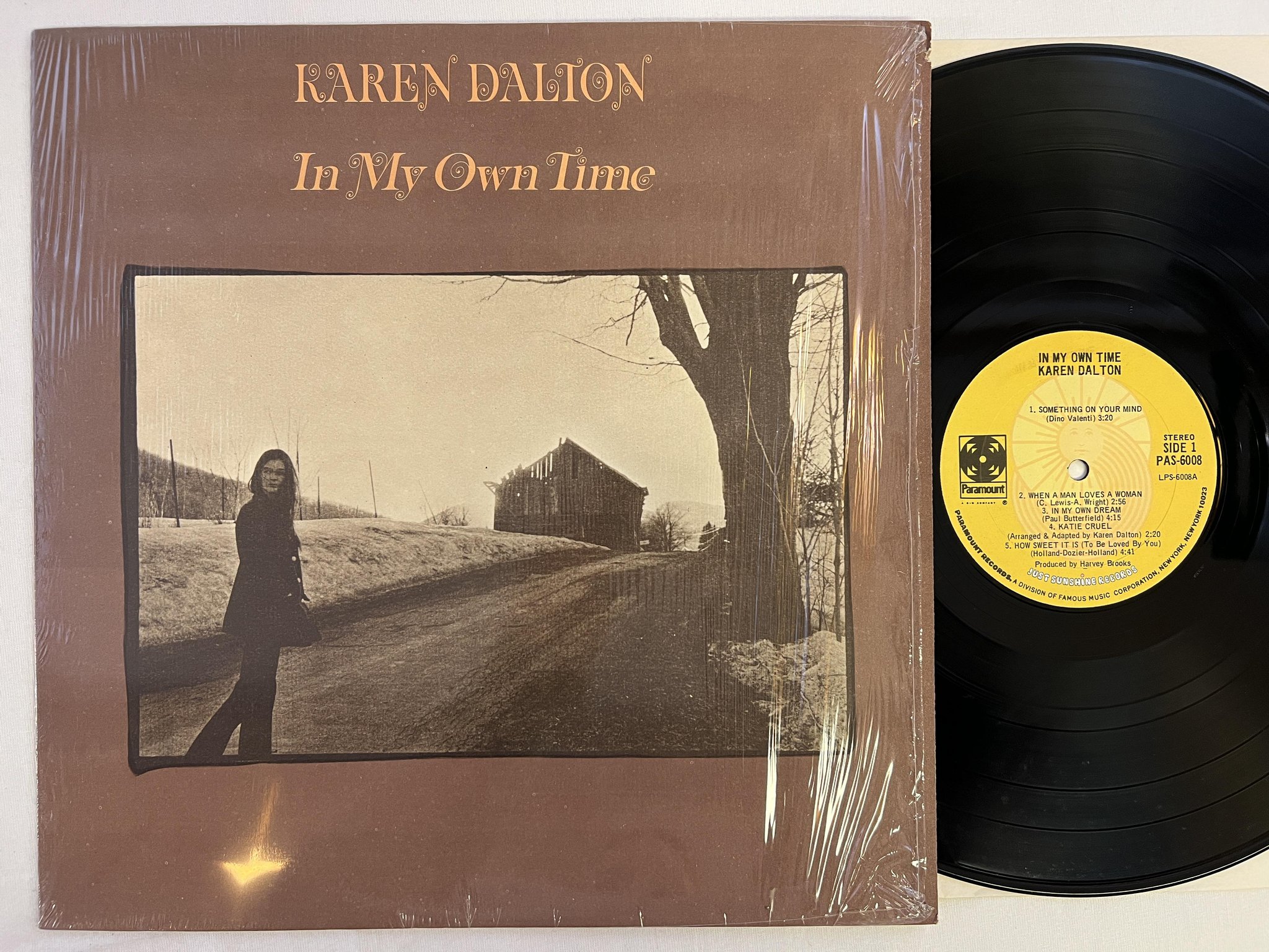 Omslagsbild för skivan KAREN DALTON in my own time LP -71 US PARAMOUNT PAS 6008 ** RARE **