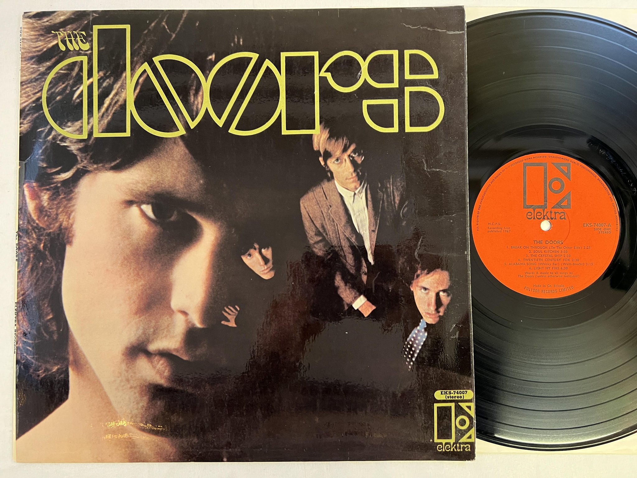 Omslagsbild för skivan THE DOORS s/t LP -67 UK ELEKTRA EKS 74007 ** UK PRESS ***