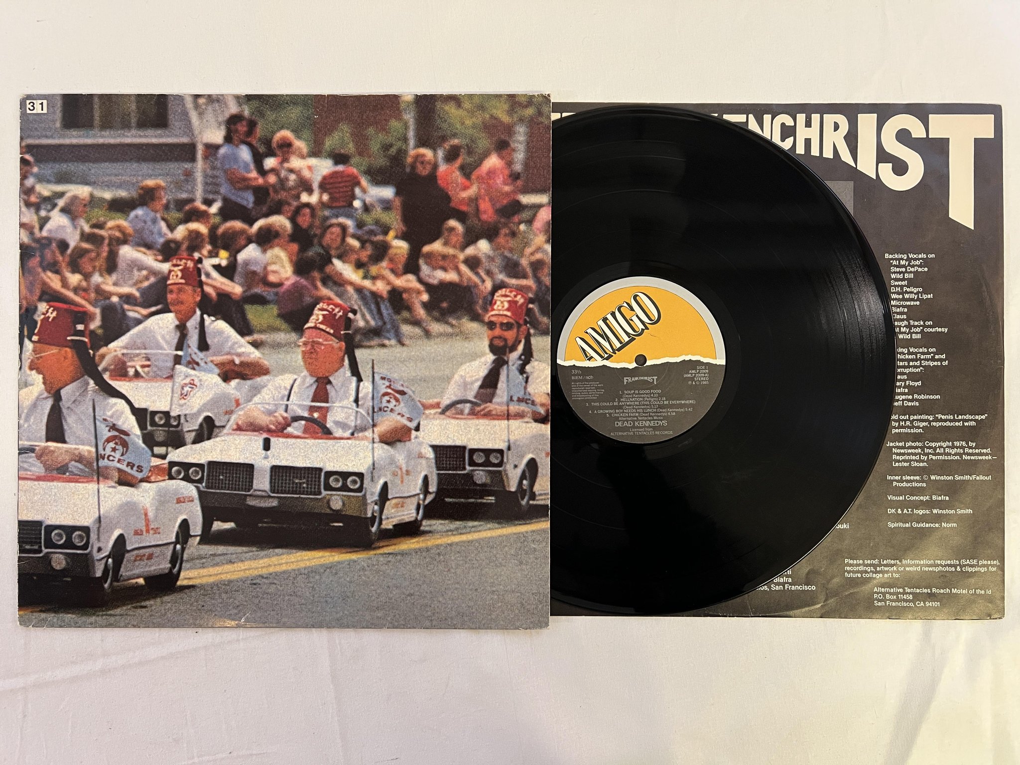 Omslagsbild för skivan DEAD KENNEDYS Frankenchrist LP -85 See AMIGO AMLP 2009