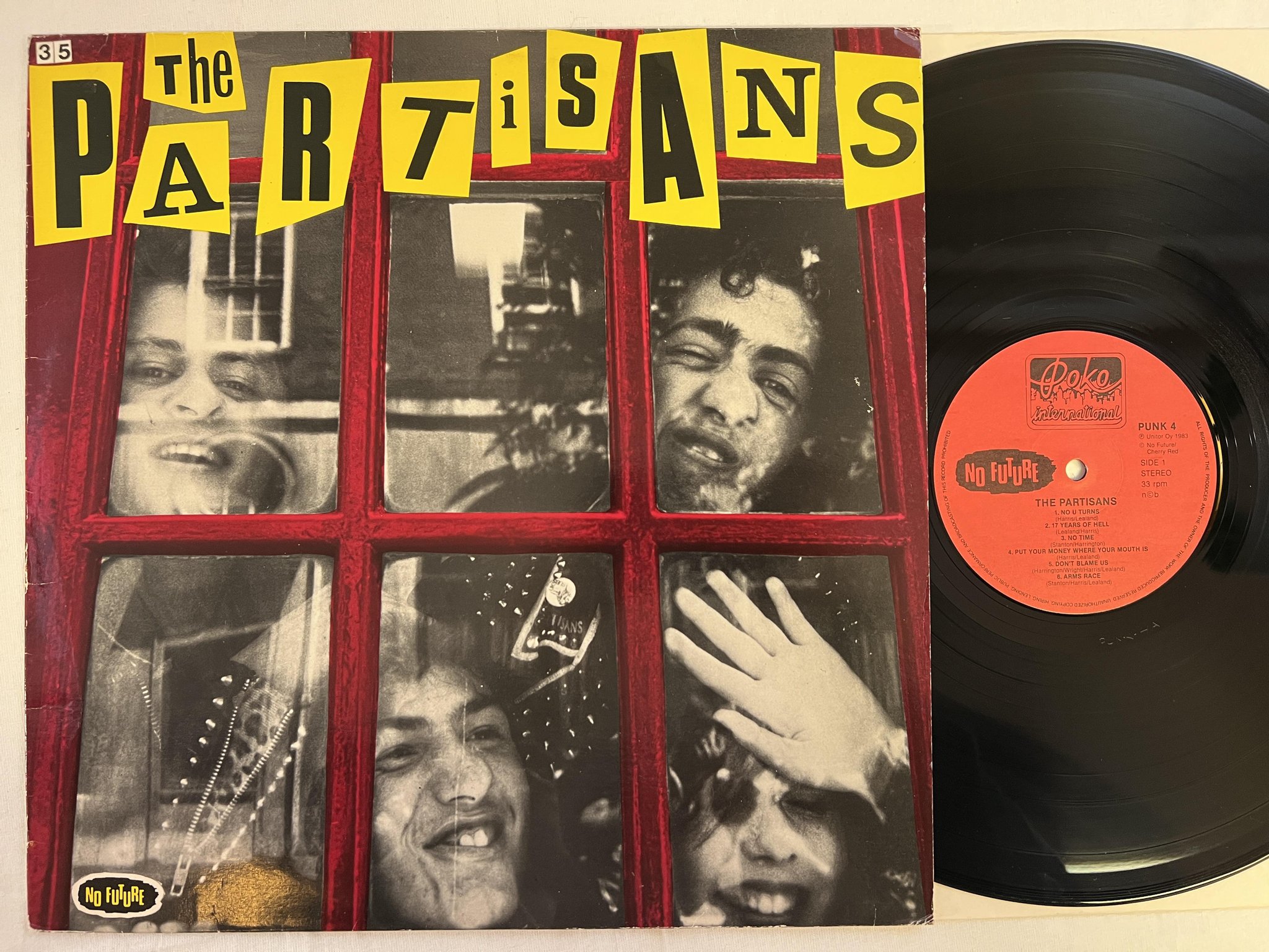 Omslagsbild för skivan THE PARTISANS s/t LP -83 Finland POKO PUNK-4