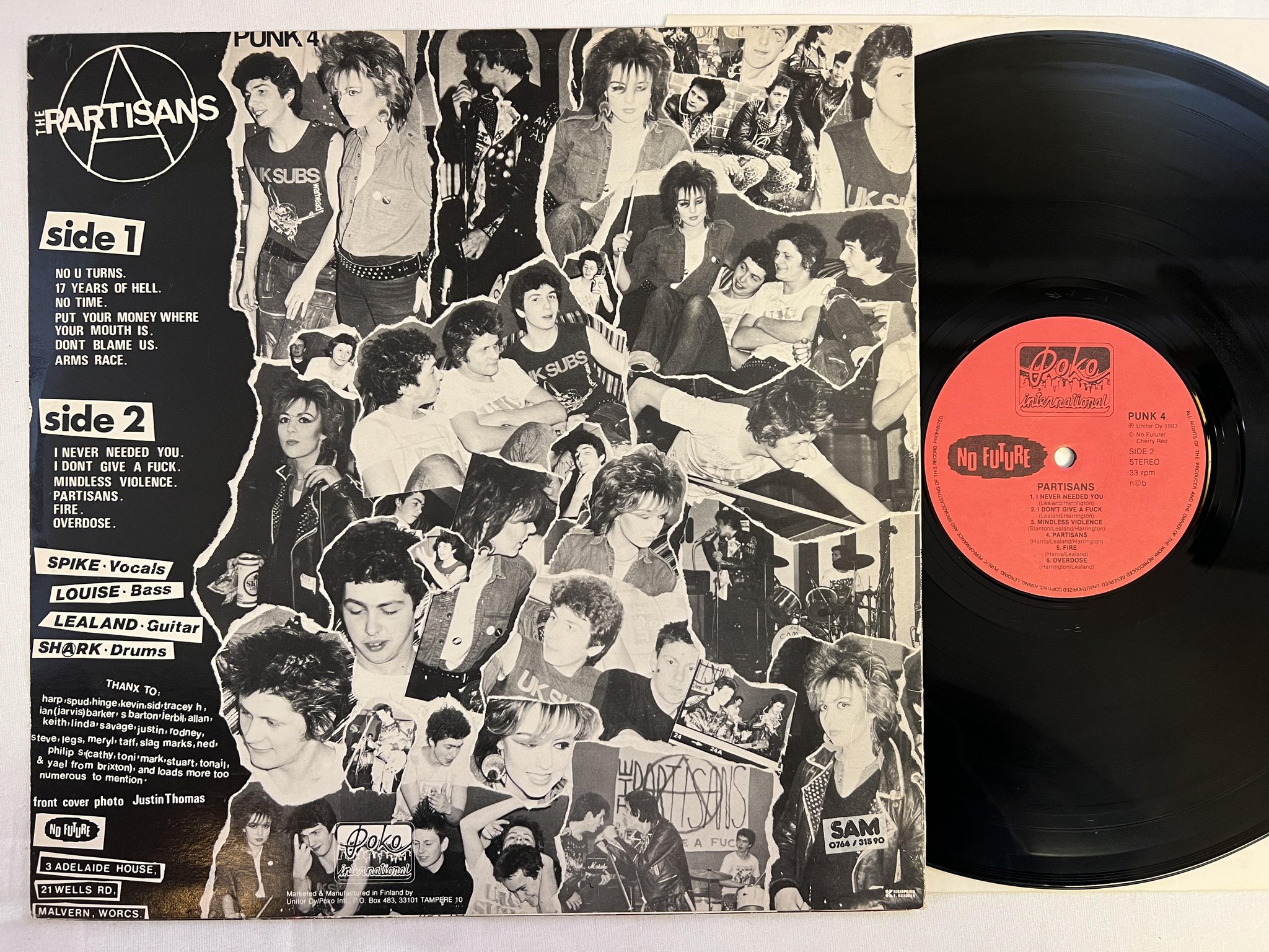 Omslagsbild för skivan THE PARTISANS s/t LP -83 Finland POKO PUNK-4