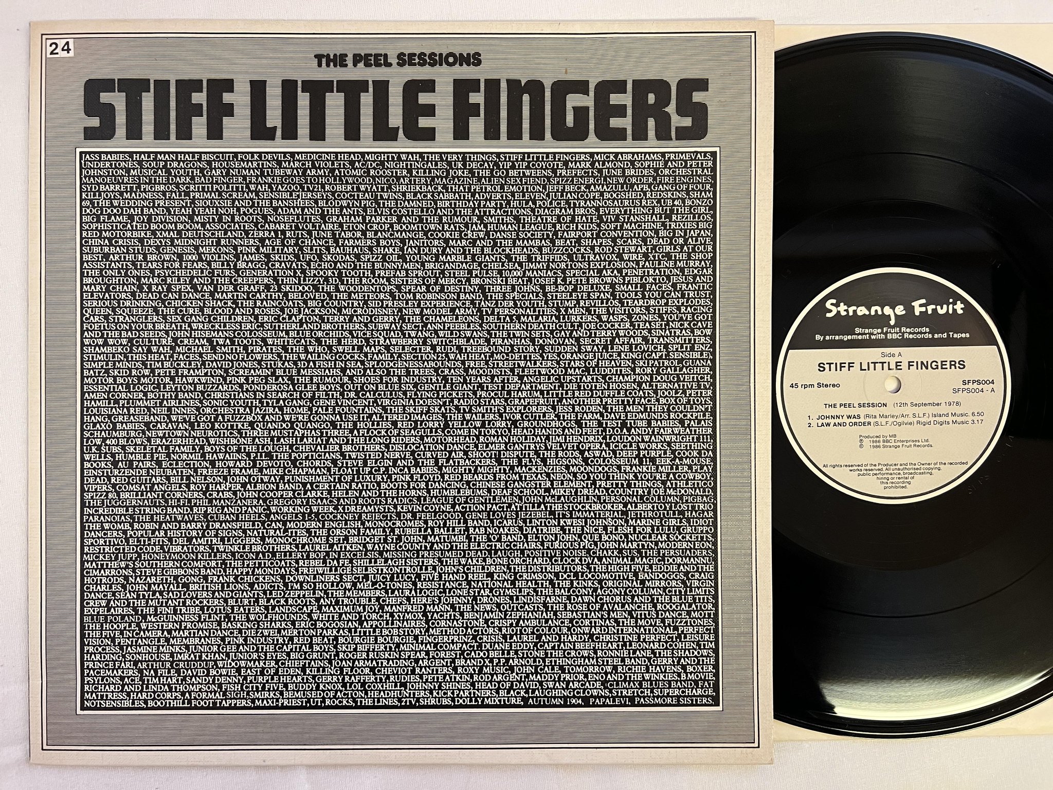 Omslagsbild för skivan THE STIFF  FINGERS  The Peel Sessions 12"ep -86 UK strange fruit sfps004