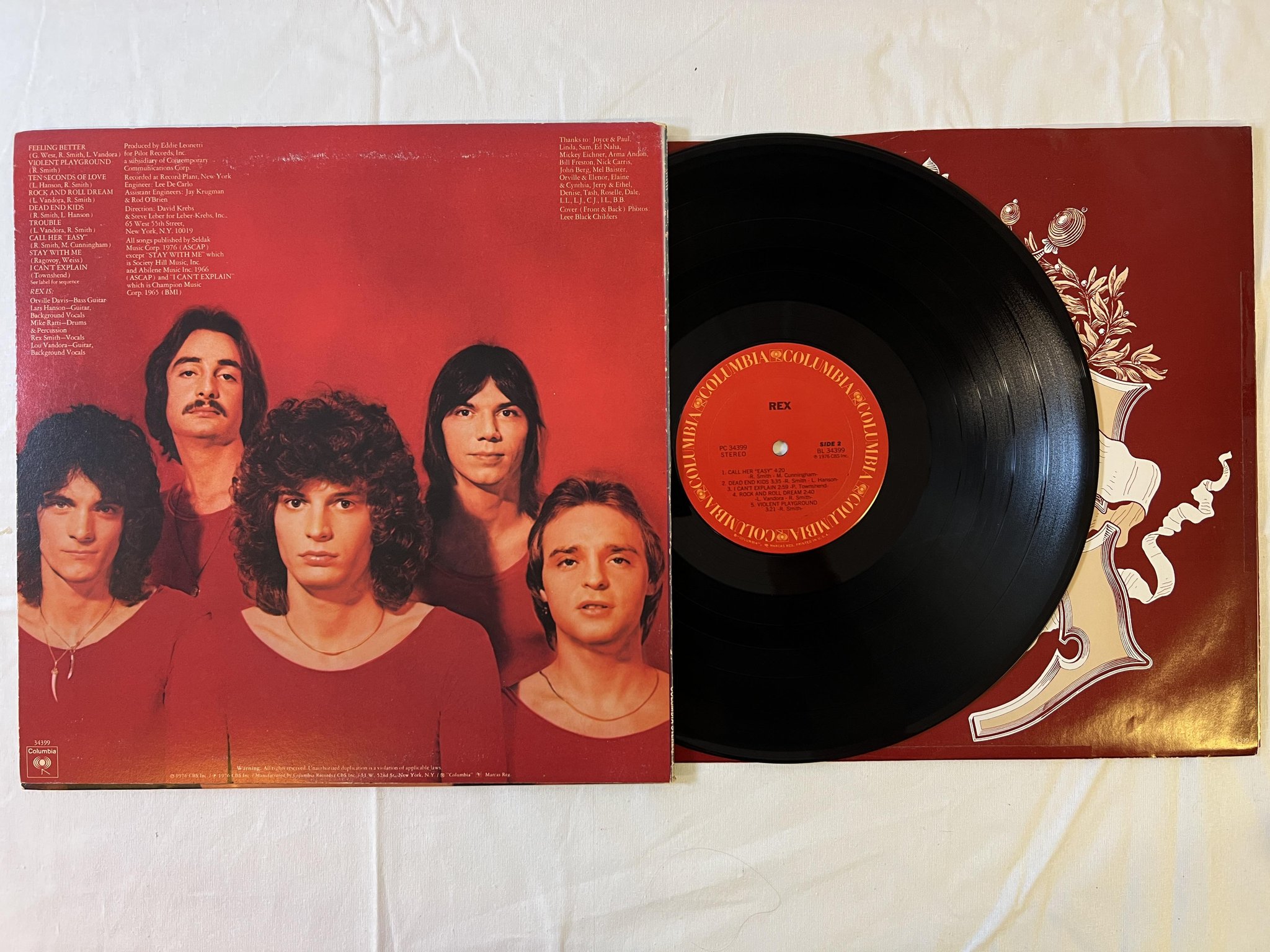 Omslagsbild för skivan T REX Rex LP -76 US COLUMBIA PC 34399