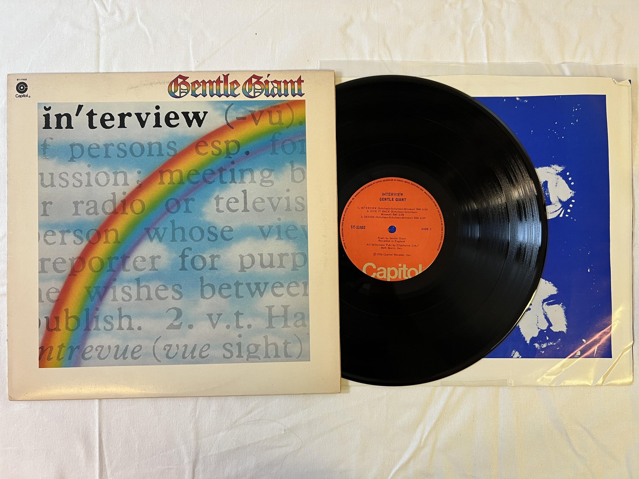 Omslagsbild för skivan GENTLE GIANT interview LP -76 Can CAPITOL ST 11532