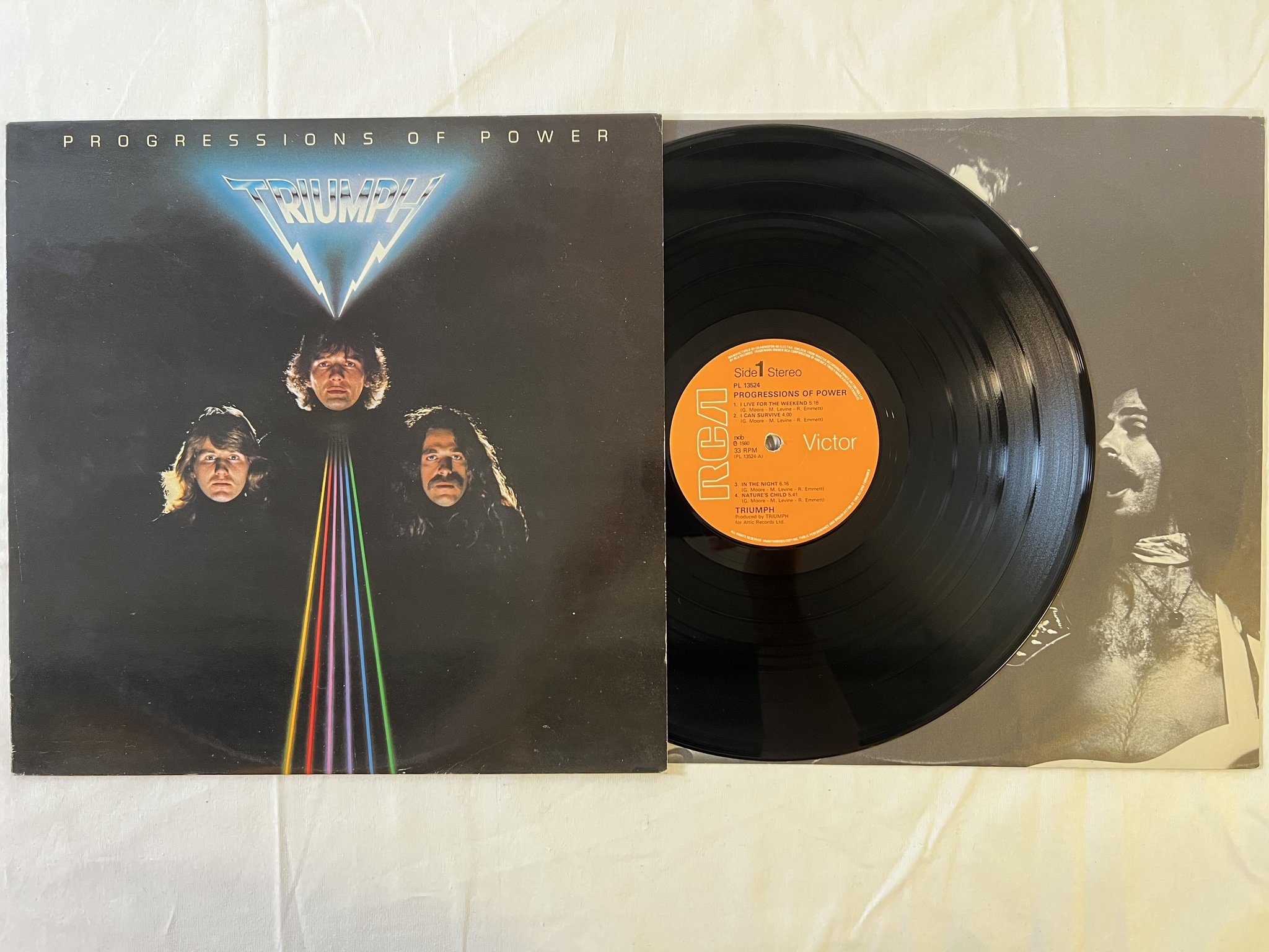 Omslagsbild för skivan TRIUMPH progressions of power LP -80 ncb RCA PL 13524
