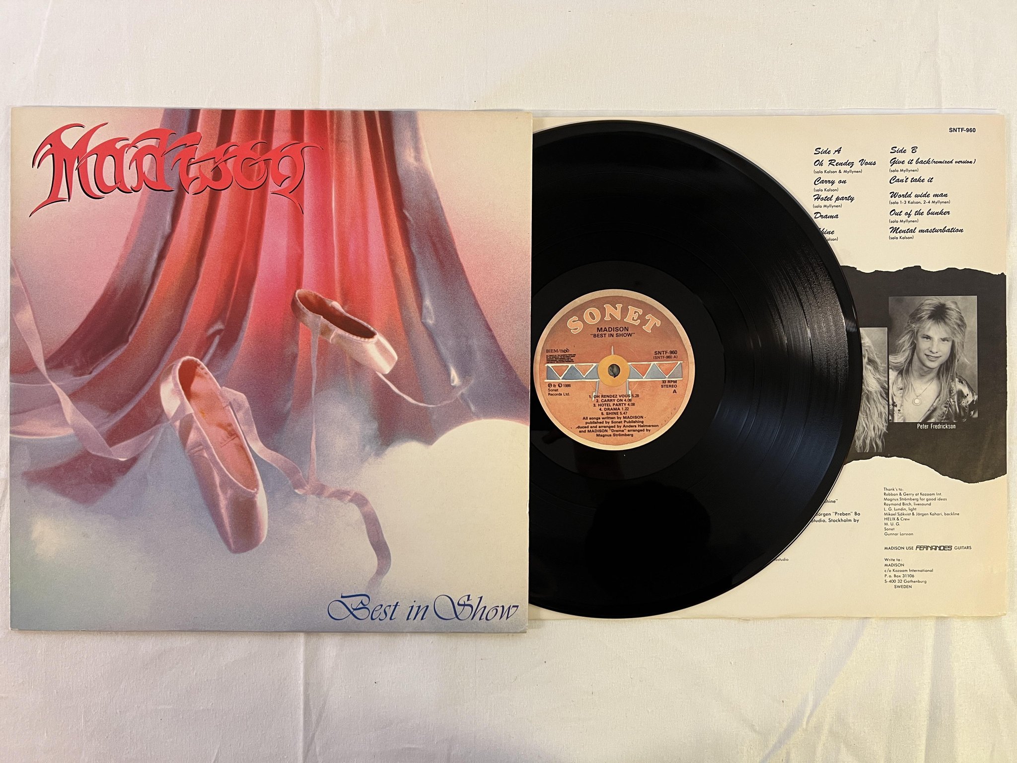 Omslagsbild för skivan MADISON best in show LP -86 Swe SONET SNTF-960