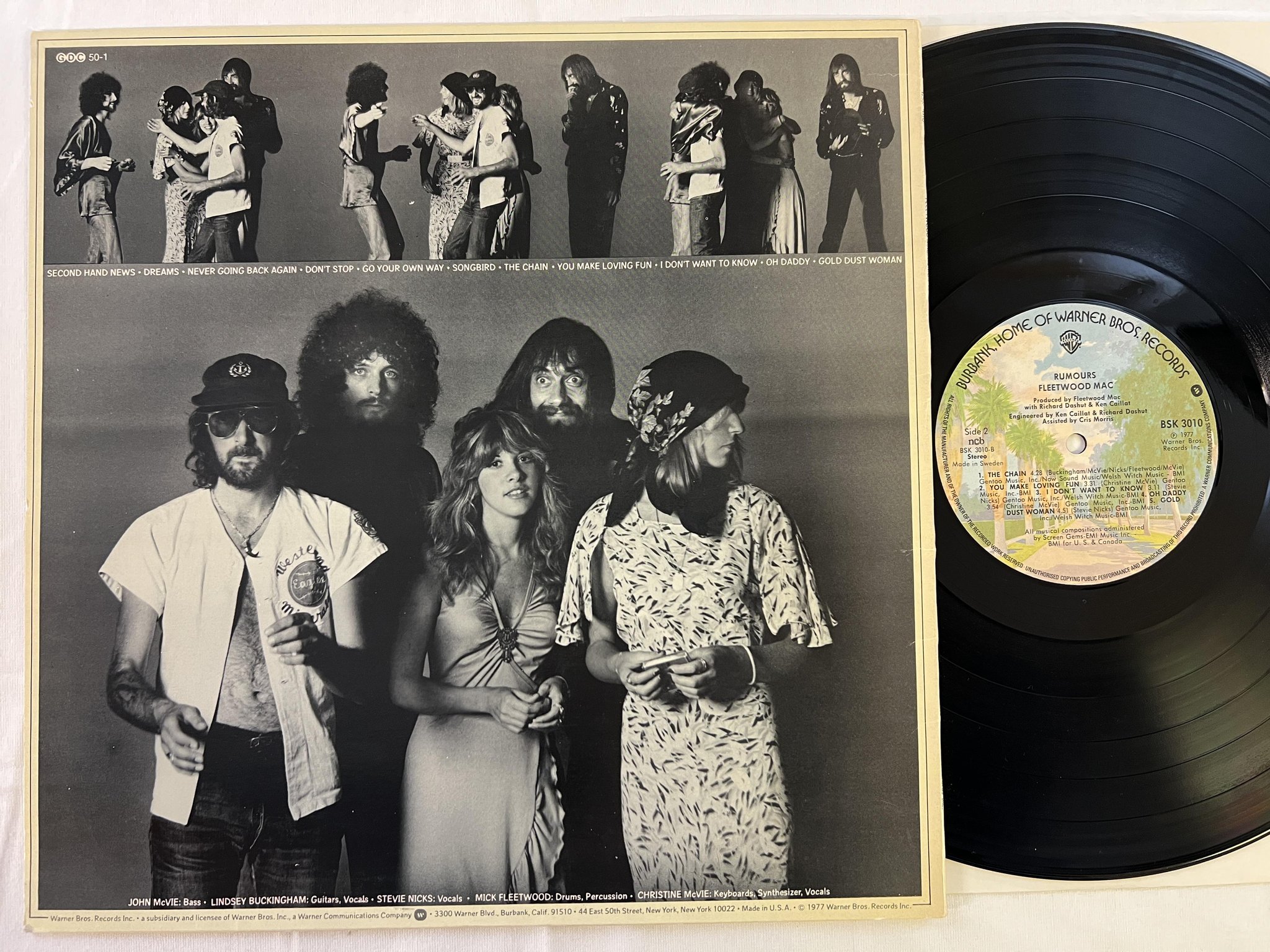 Omslagsbild för skivan FLEETWOOD MAC rumours LP -77 ncb REPRISE BSK 3010