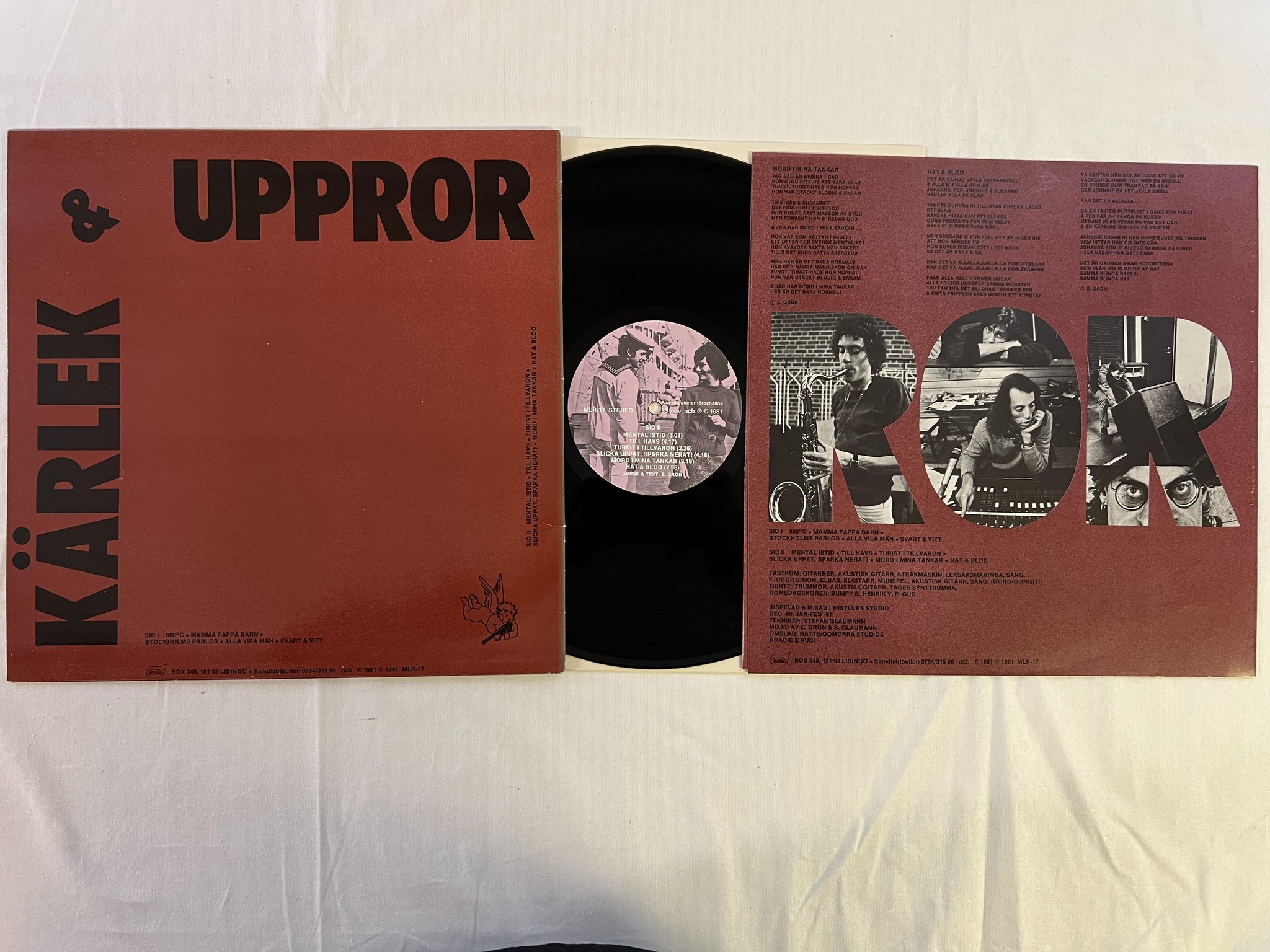 Omslagsbild för skivan EBBA GRÖN kärlek & uppror LP -81 MISTLUR MLR 17 