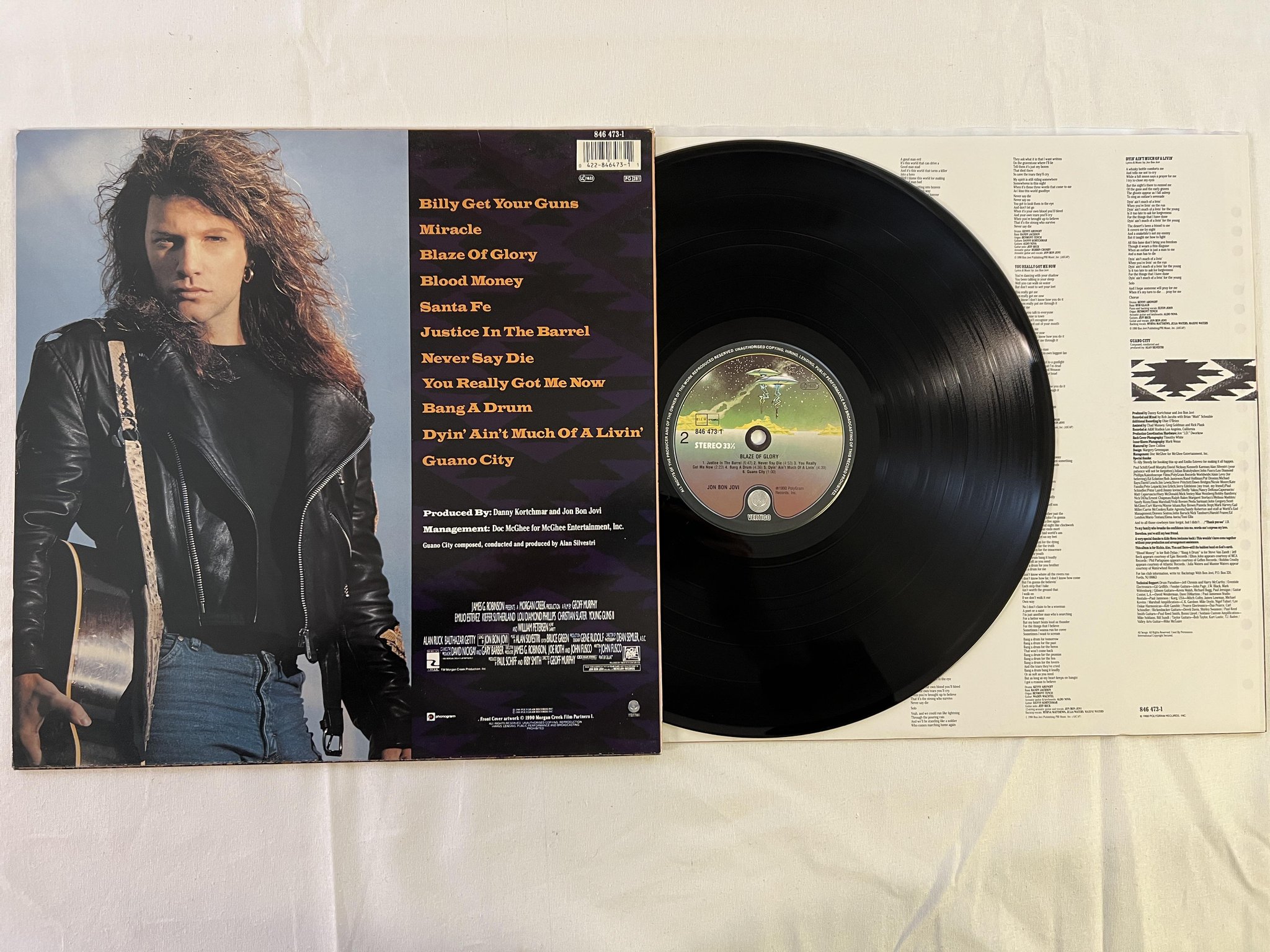 Omslagsbild för skivan BON JOVI blaze of glory LP -90 Hol VERTIGO 846473-1
