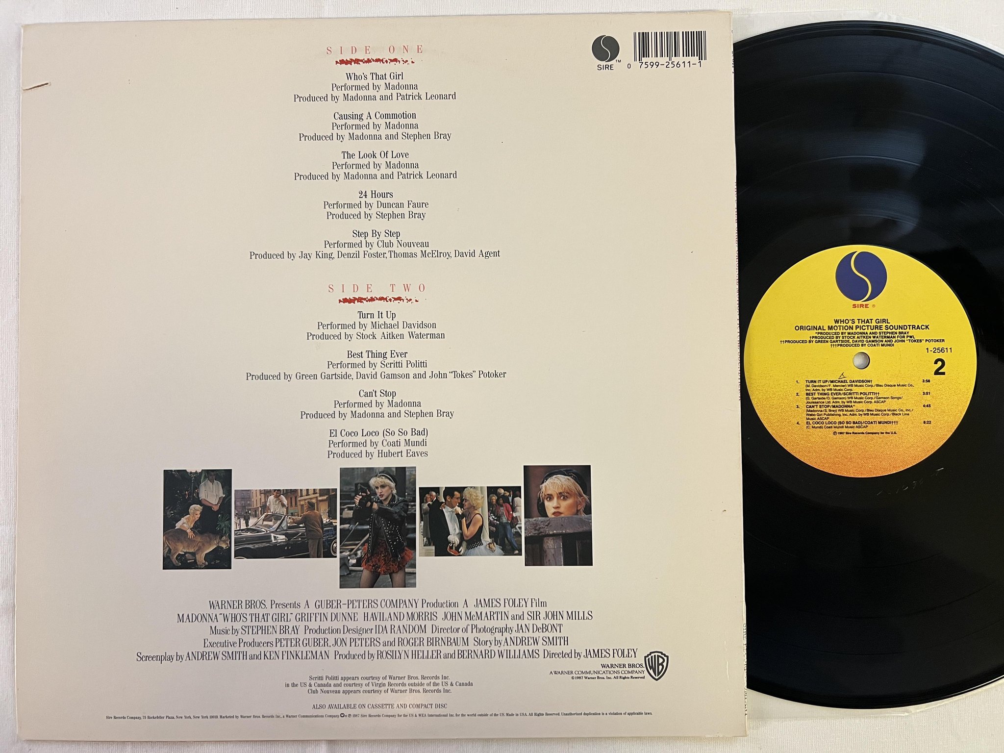 Omslagsbild för skivan MADONNA who's that girl LP -87 US SIRE 1-25611