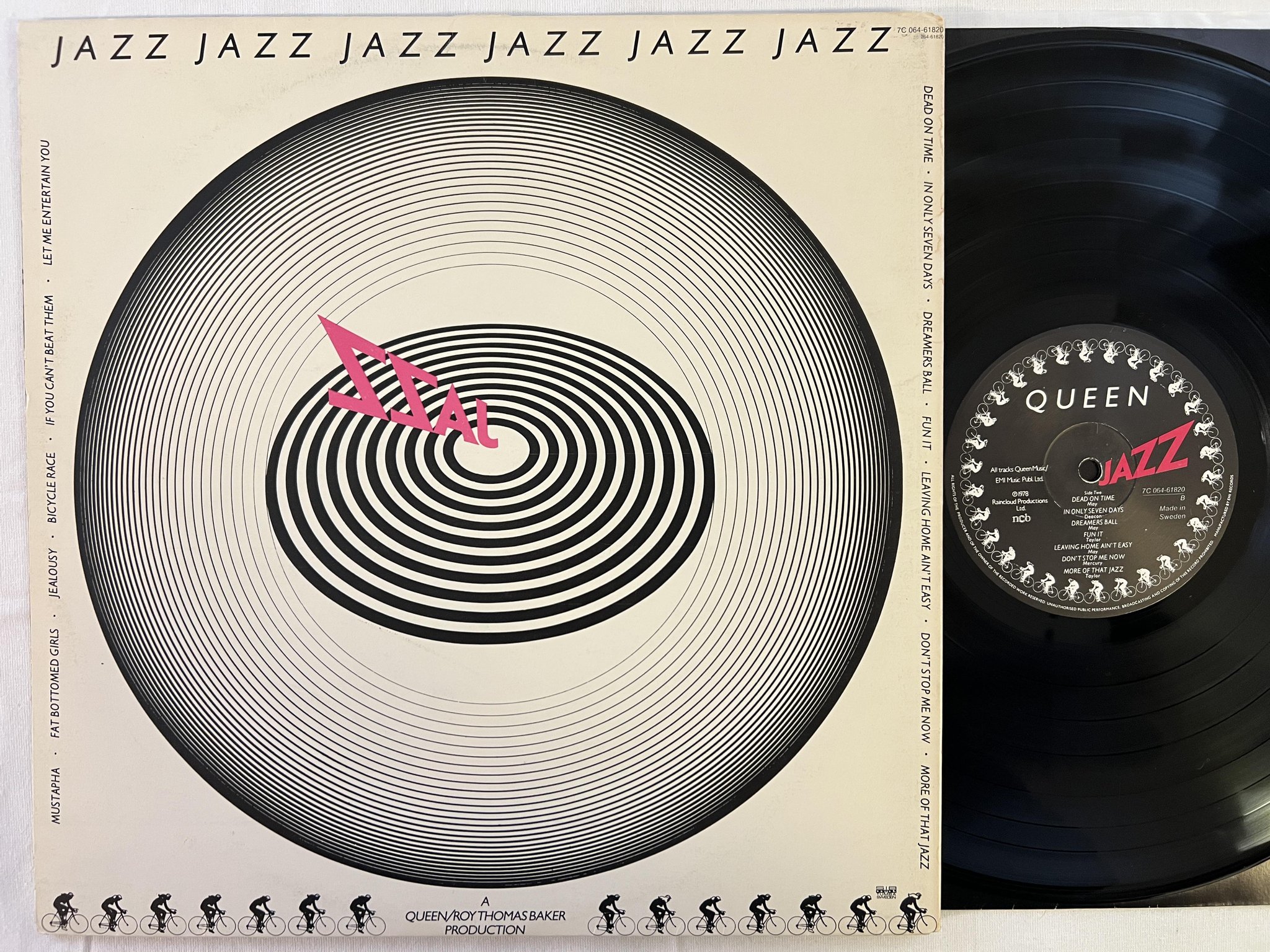 Omslagsbild för skivan QUEEN jazz LP -78 ncb EMI 7C 064-61820