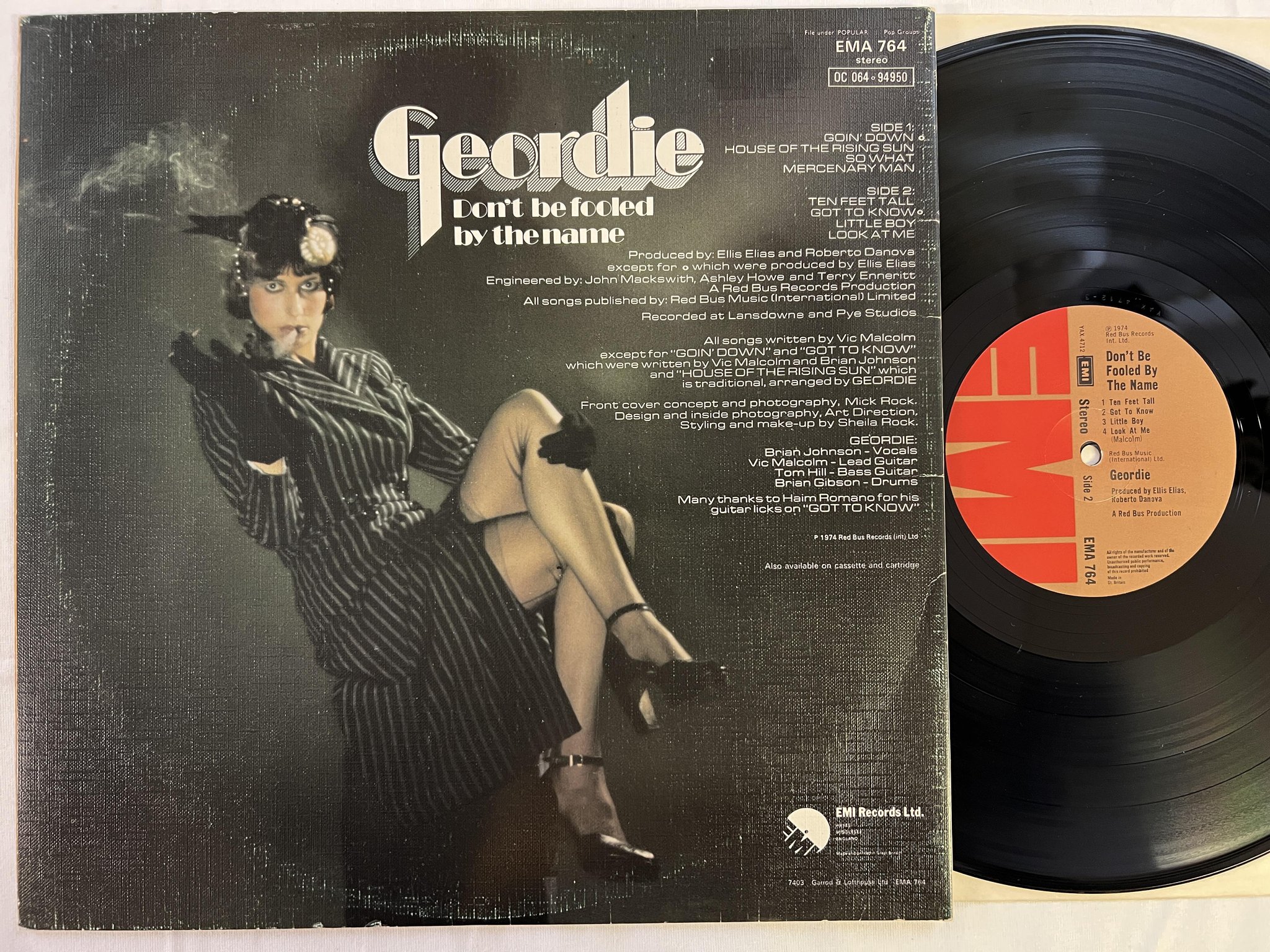 Omslagsbild för skivan GEORDIE don't be fooled by the name LP -74 UK EMI EMA 764