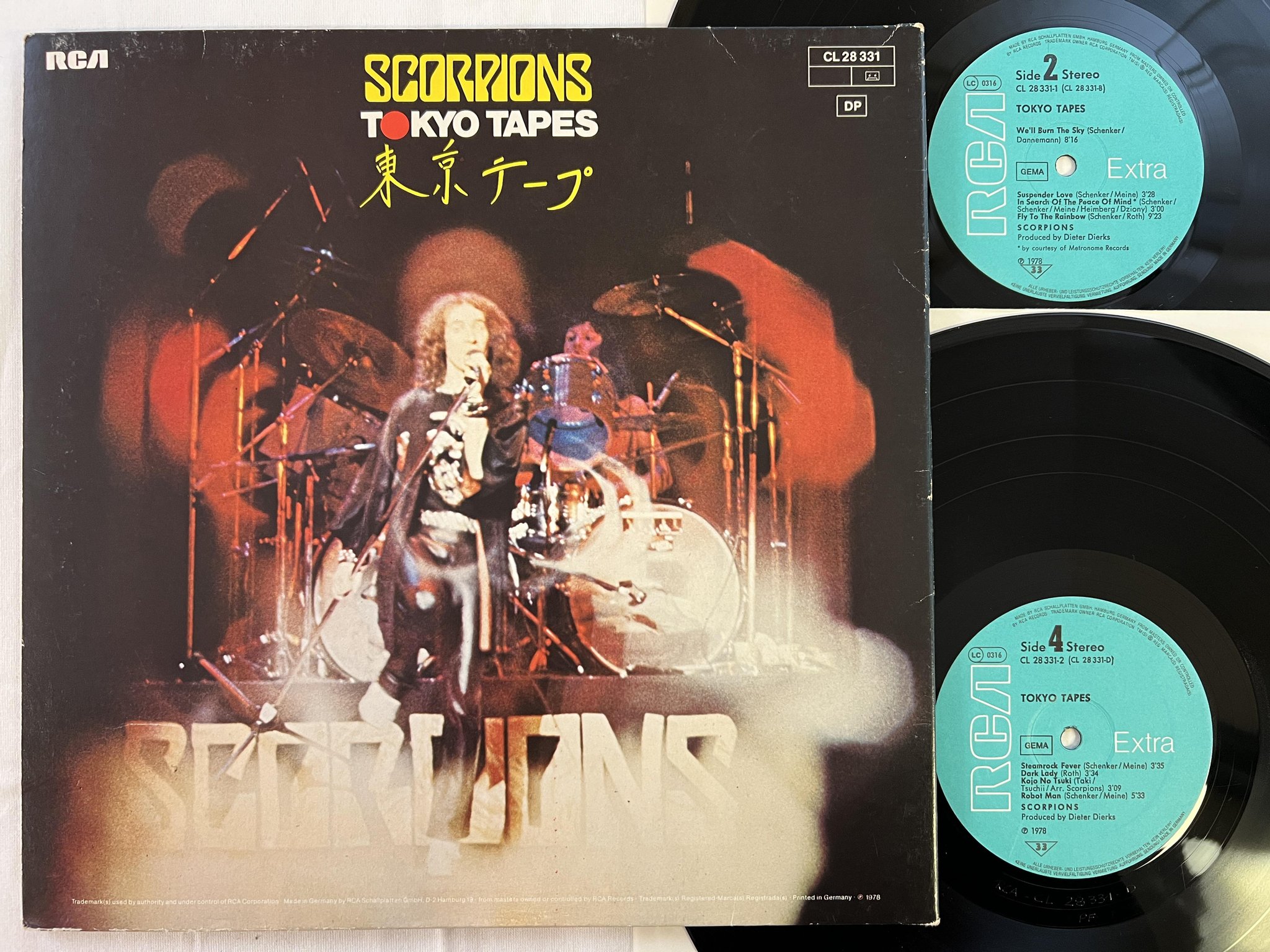 Omslagsbild för skivan SCORPIONS Tokyo tapes 2xLP -78 RCA CL 28331-2