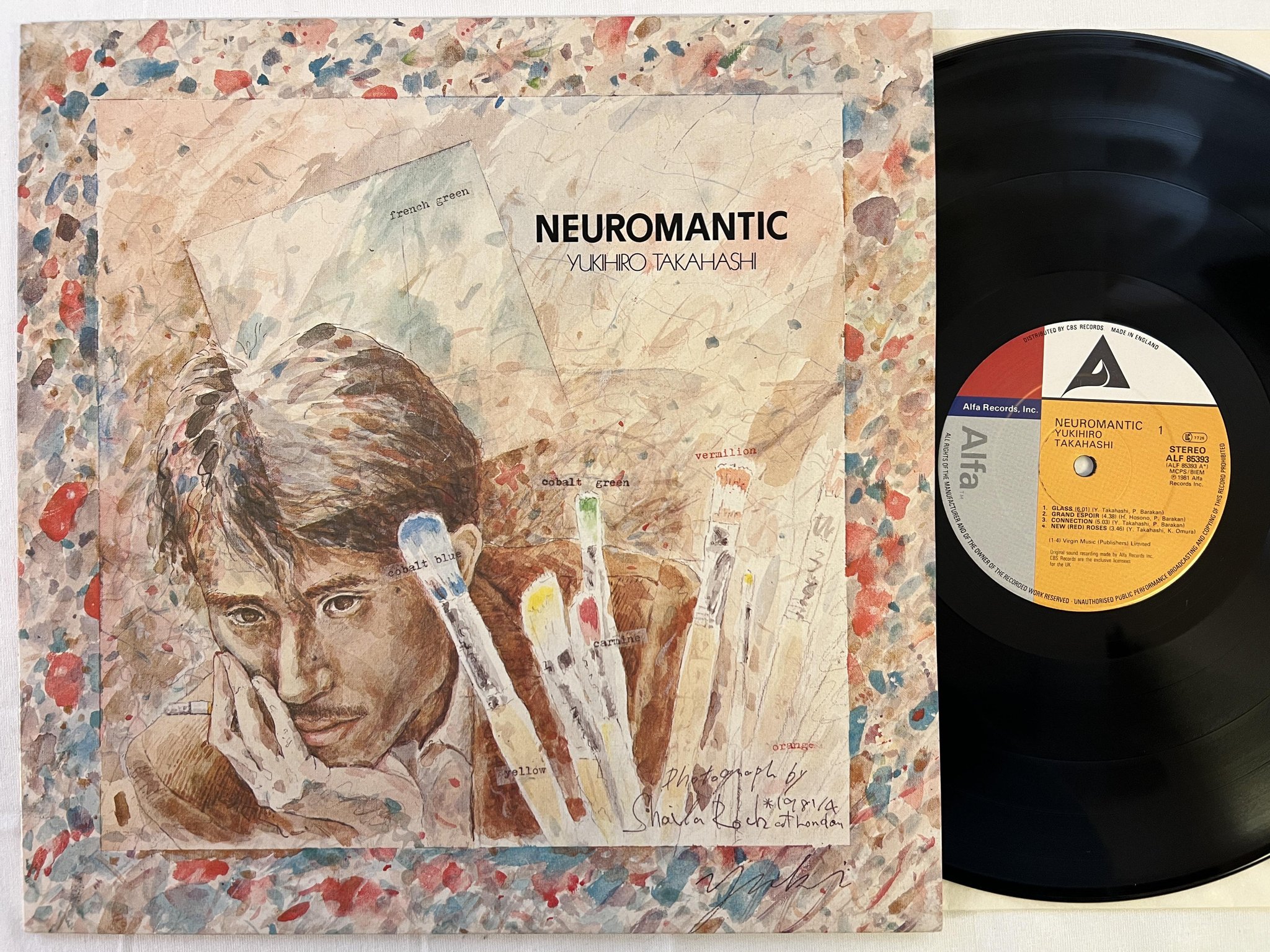 Omslagsbild för skivan YUKIHIRO TAKAHASHI neuromantic LP -81 UK ALFA ALF 85393